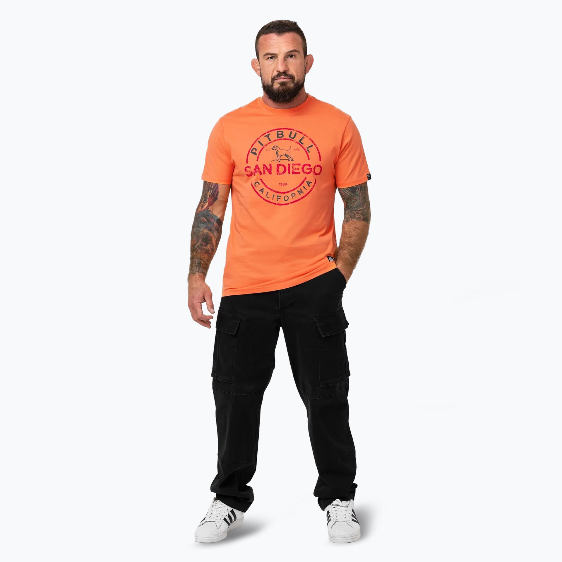 PITBULL KOSZULKA Light Weight 170 Basic San Diego Ins. '25 - Fluo Orange