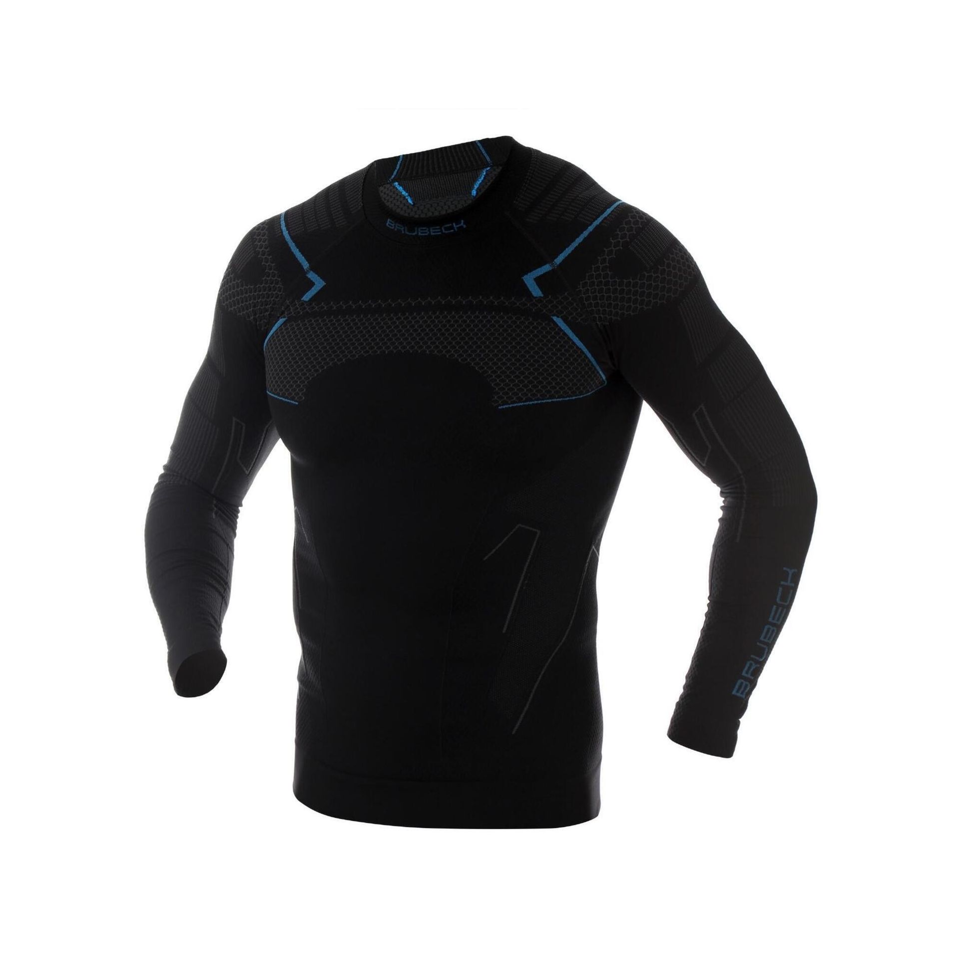 Brubeck, Koszulka męska bielizna termoaktywna Thermo czarna - LS13040A - S