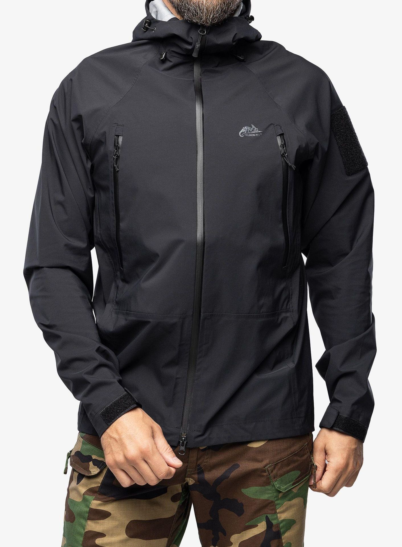 Kurtka męska Helikon-Tex Hardshell SQUALL - TorrentStretch - Czarna