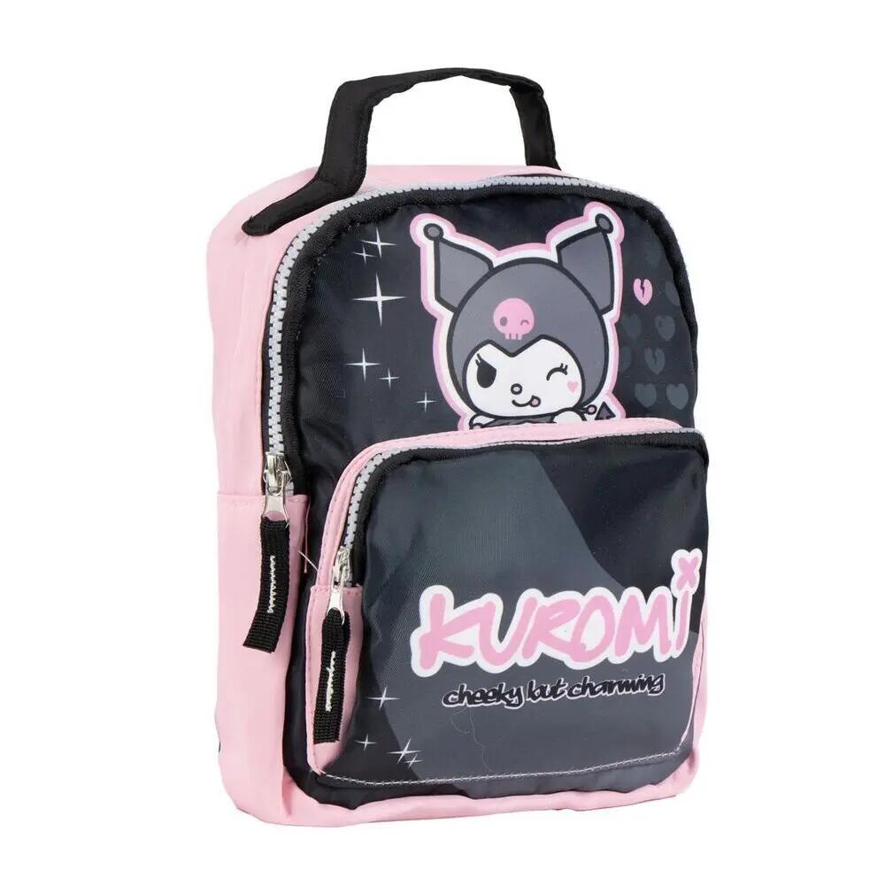 CERDÁ LIFE'S LITTLE MOMENTS Hello Kitty Kuromi plecak dla dzieci w kolorze różowo-czarnym z 2 przegródkami 19x23x8 cm, Biały, Estándar, Casual