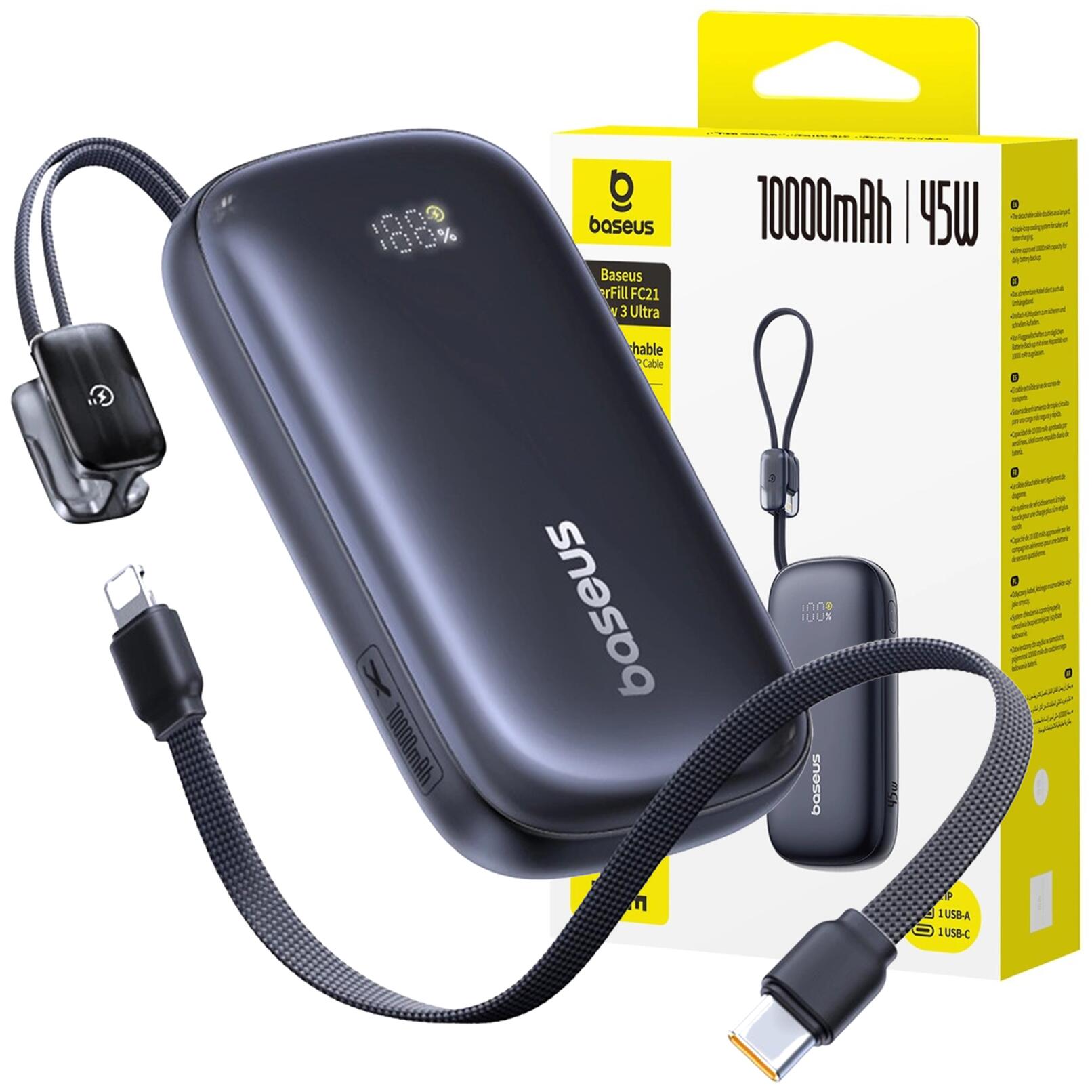 Baseus EnerFill FC21 Qpow 3 Ultra 10000 mAh 45W czarny