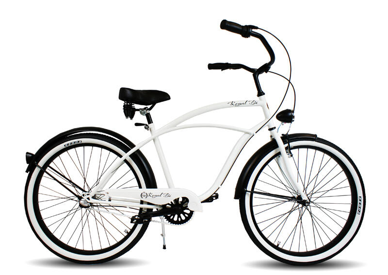 Rower miejski męski Cruiser 28 BONNIE&CLYDE biały
