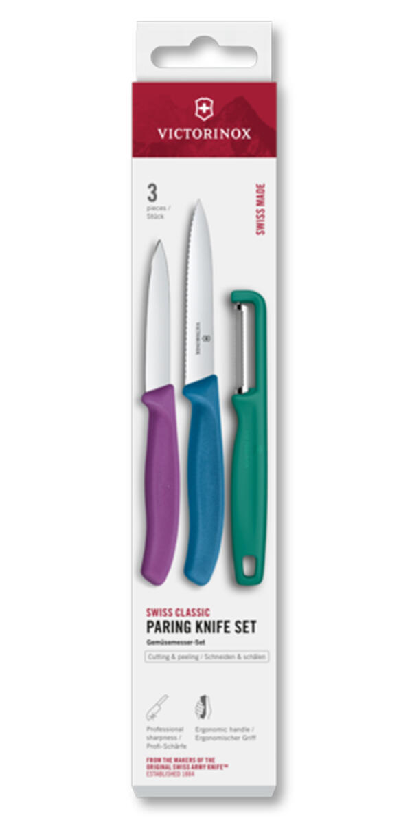 Zestaw noży VICTORINOX Swiss Classic 6.7116.33C1 Wielokolorowy (3 elementy)