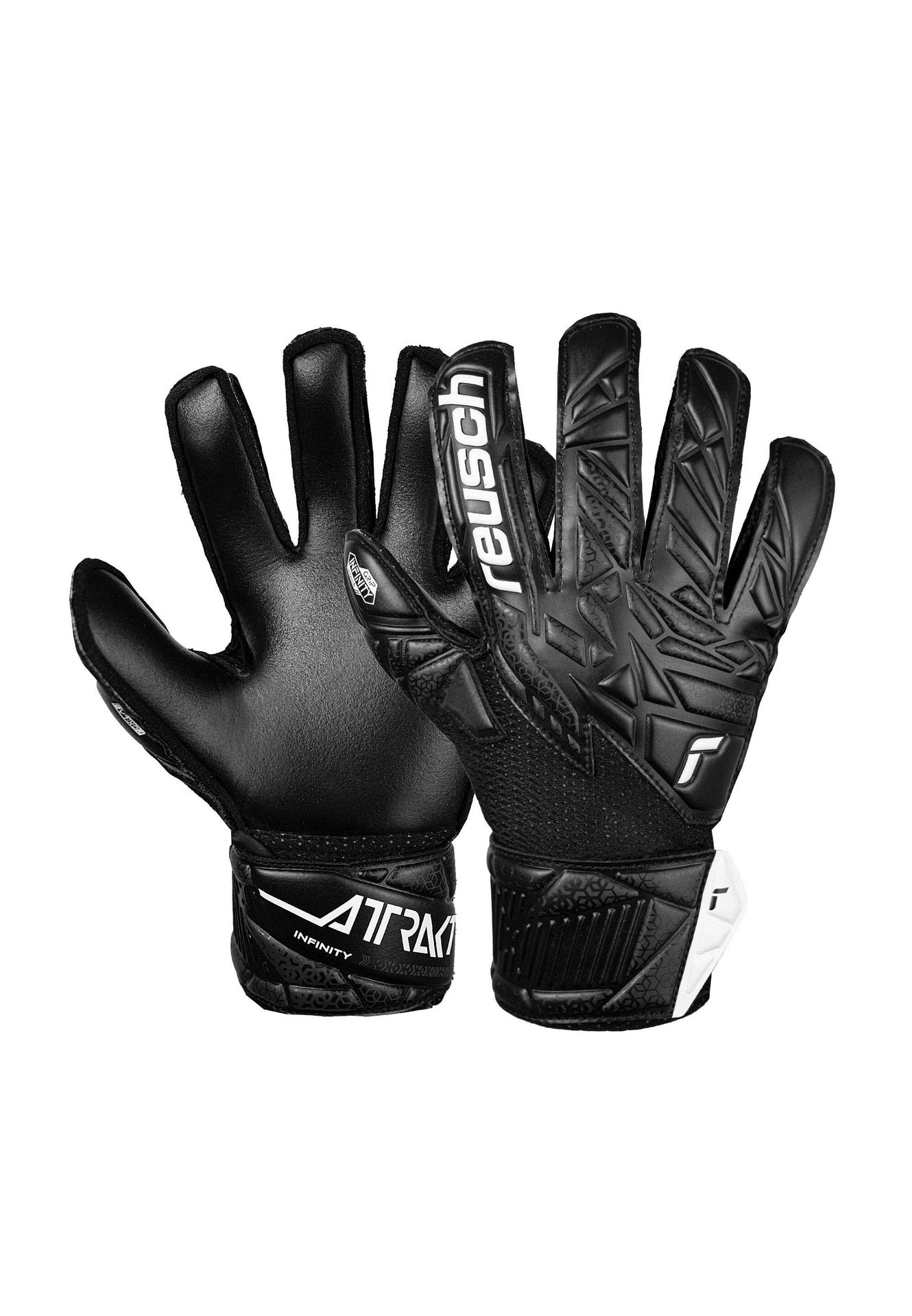 Rękawice Reusch Attrakt Infinity Junior 55 72 715 7700 - CZARNY, 6