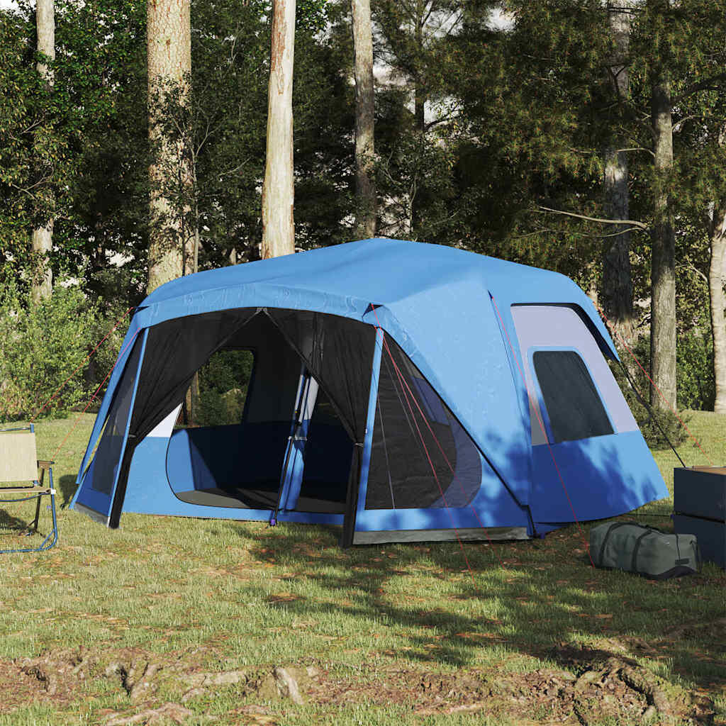 vidaXL Namiot kempingowy, 10-os., zielony, 443x437x229 cm