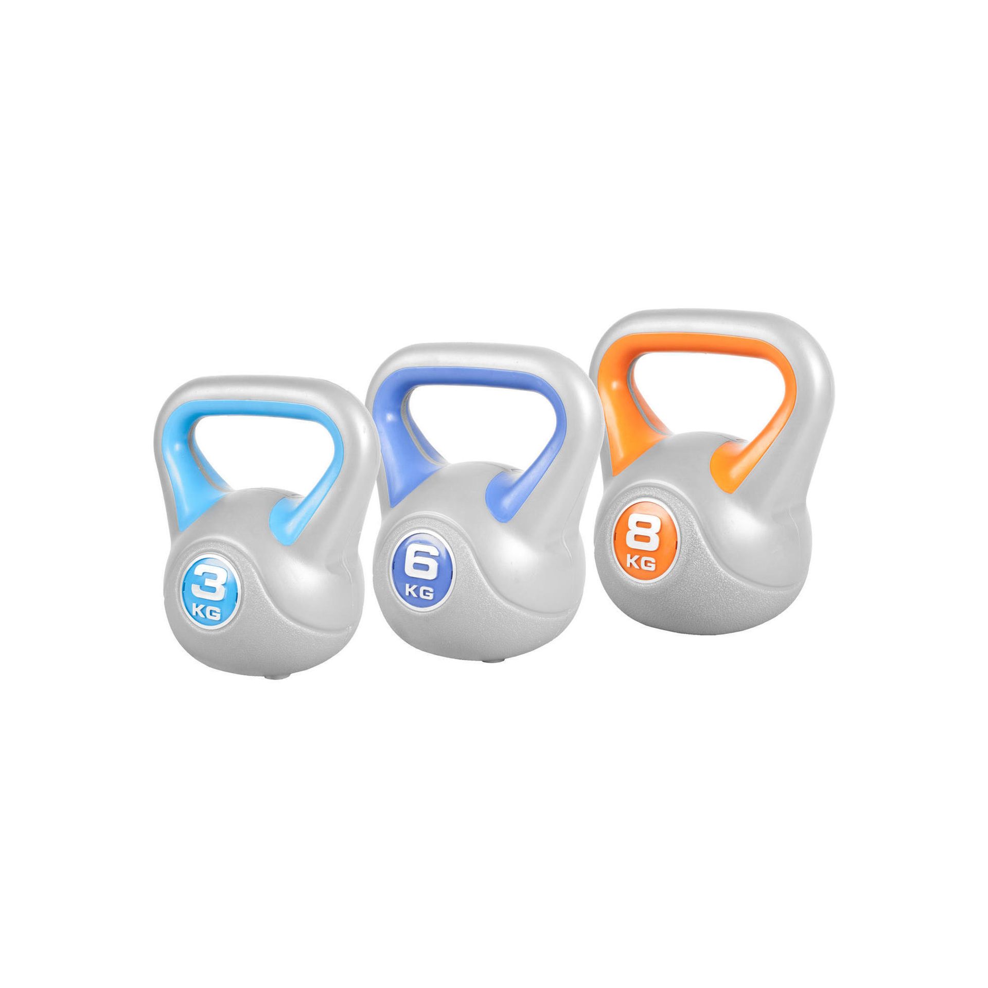 Kettlebell Zestaw 17kg Kettlebell Winylowe 3sztuki