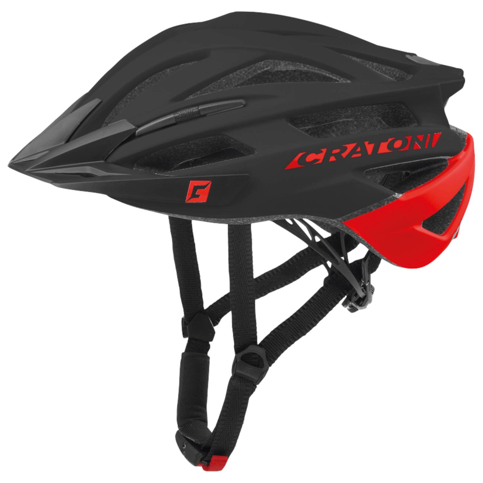 Kask rowerowy MTB Agravic czarny/czerwony matowy