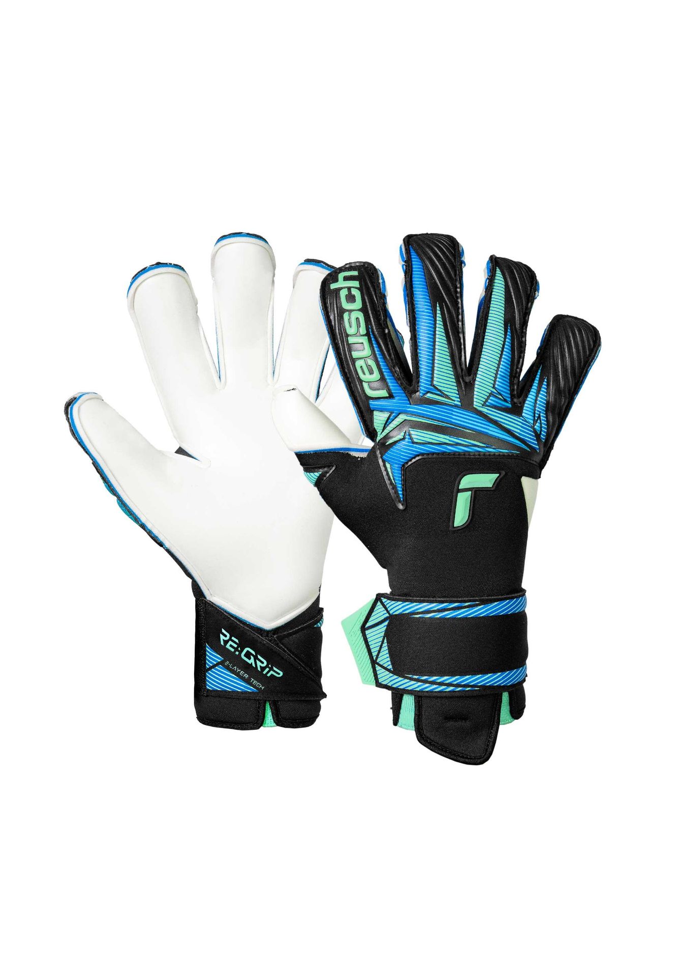 Rękawice bramkarskie Reusch Attrakt RE:GRIP Evolution black/ocean light