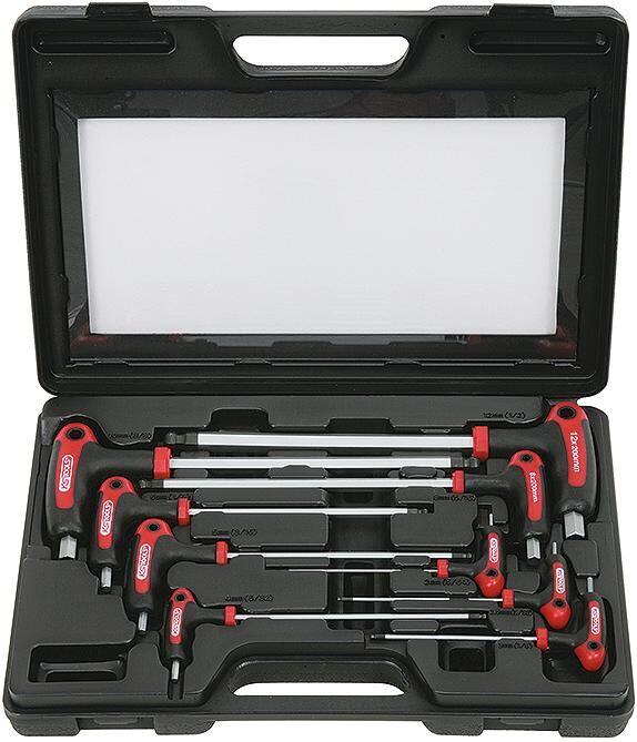 KS Tools Ergotorqueplus 151.8150 zestaw kluczy imbusowych sześciokątowych, uhwyt T, 9-częściowy, 2-12 mm 4042146071458