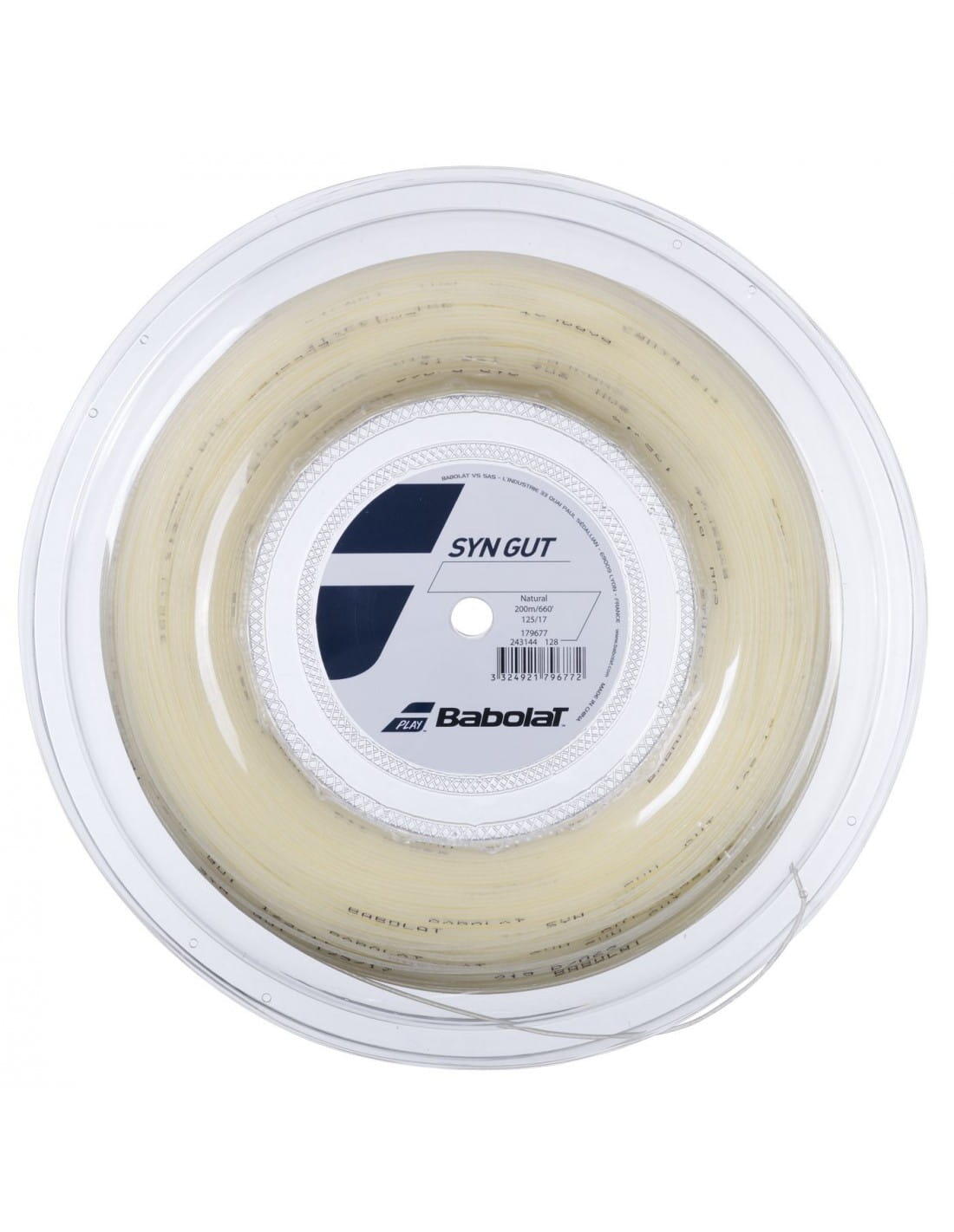Naciąg tenisowy Babolat Syn Gut szpula 200 m. natural white 1,25