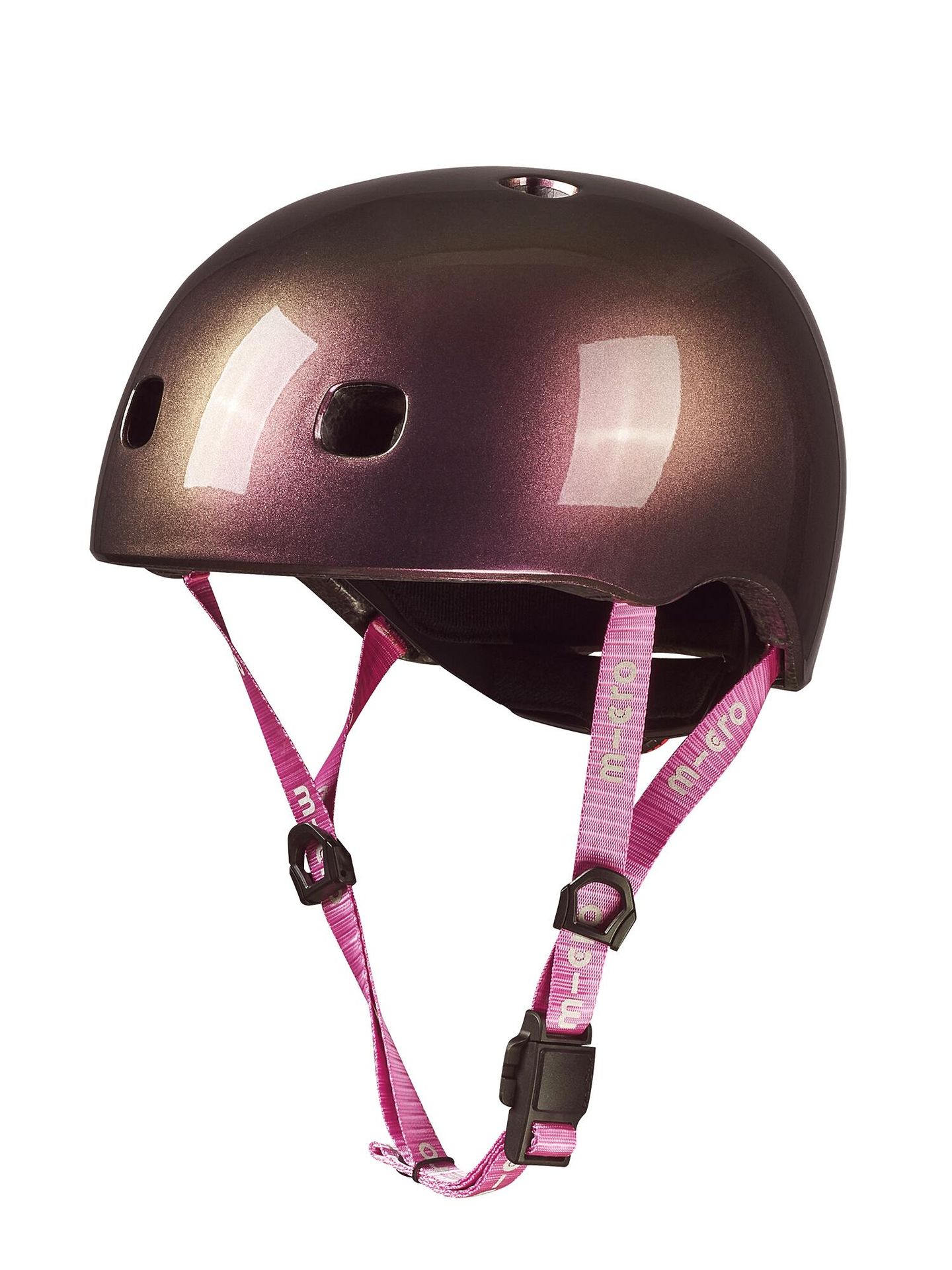 Kask Micro na hulajnogę i rower w niezwykłym kolorze neochrome różowy - rozmiar S
