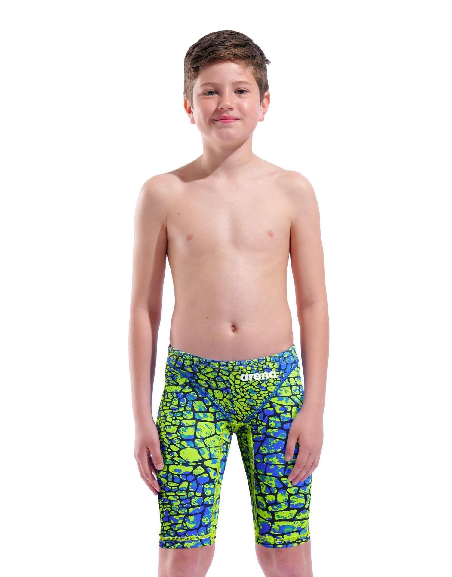 Spodenki startowe pływackie Arena Powerskin ST Next Jammer Junior Snake Green