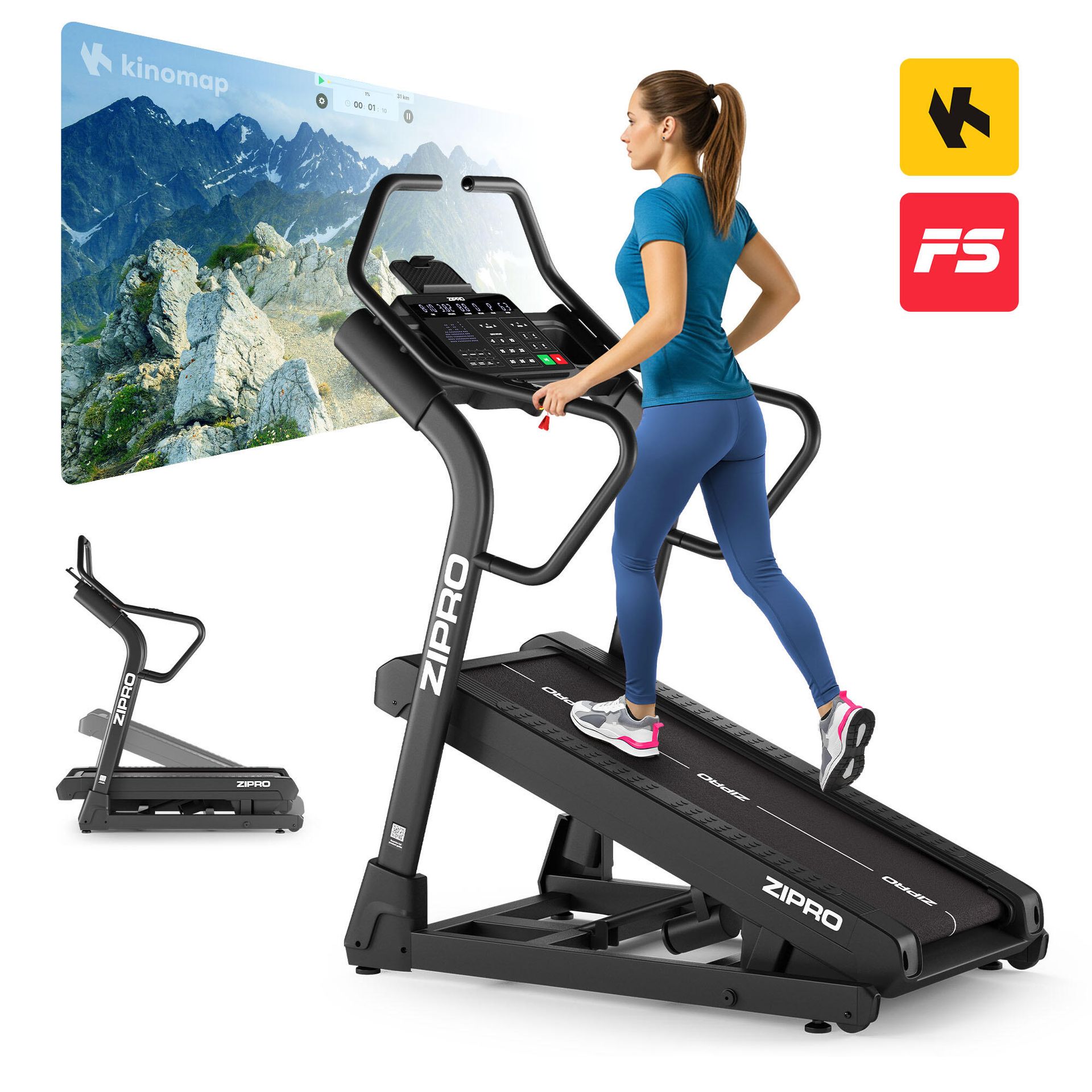 Bieżnia Zipro ZIPRO Bieżnia Shred z dużym nachyleniem 40%