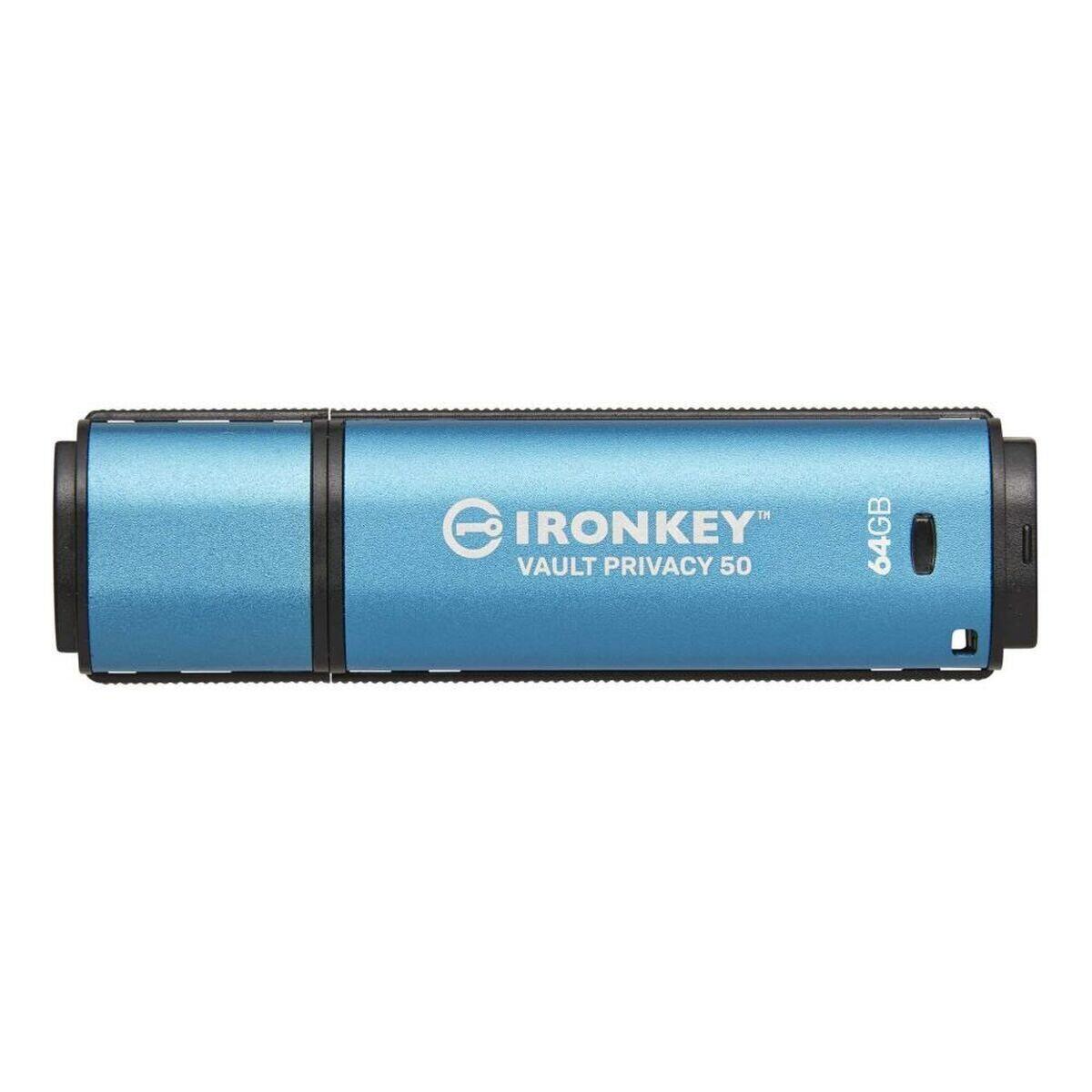 Kingston IronKey Vault Privacy 50 64GB USB 3.0 256bit AES Encrypted