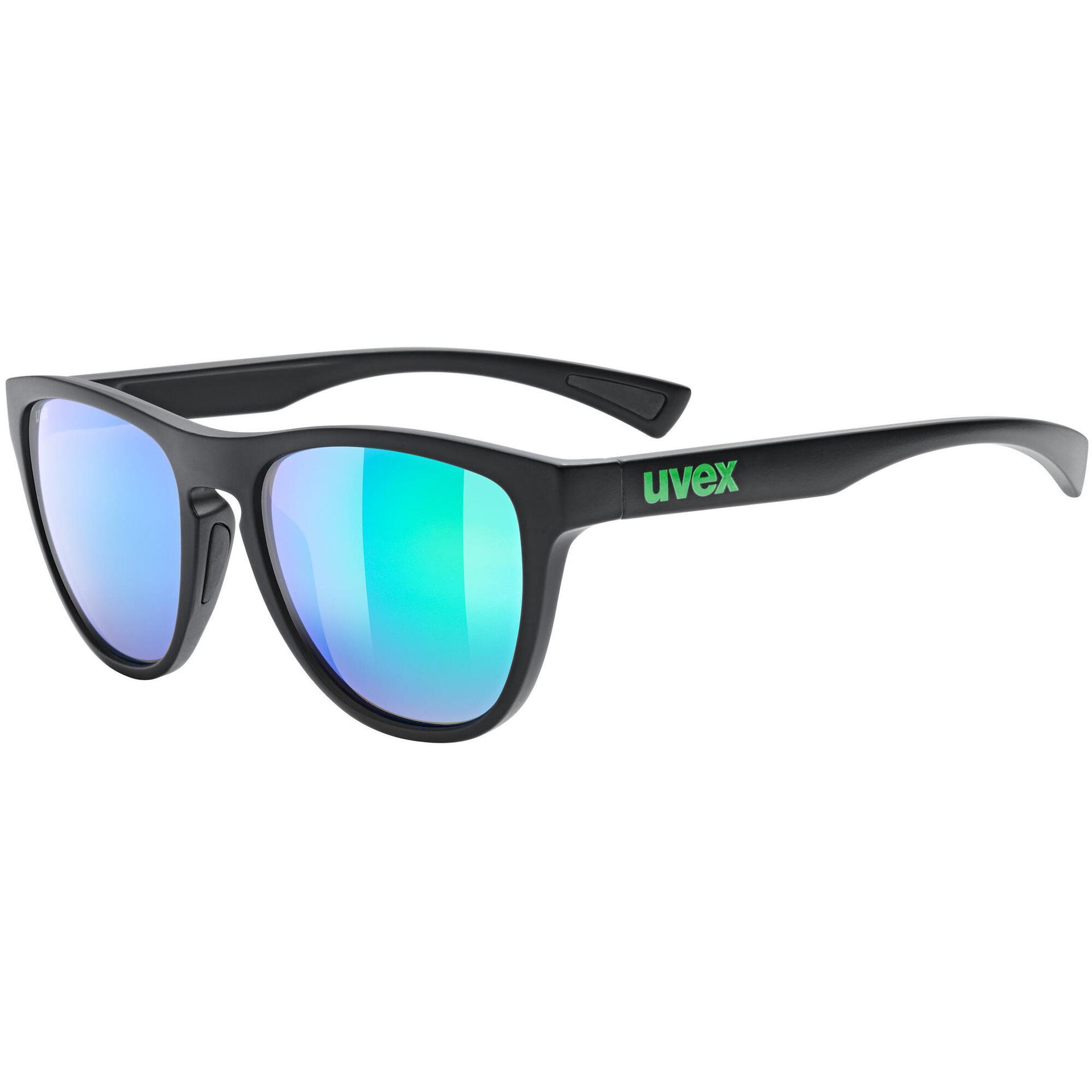 Okulary przeciwsłoneczne UVEX Esntl Spirit black matt/mirror green