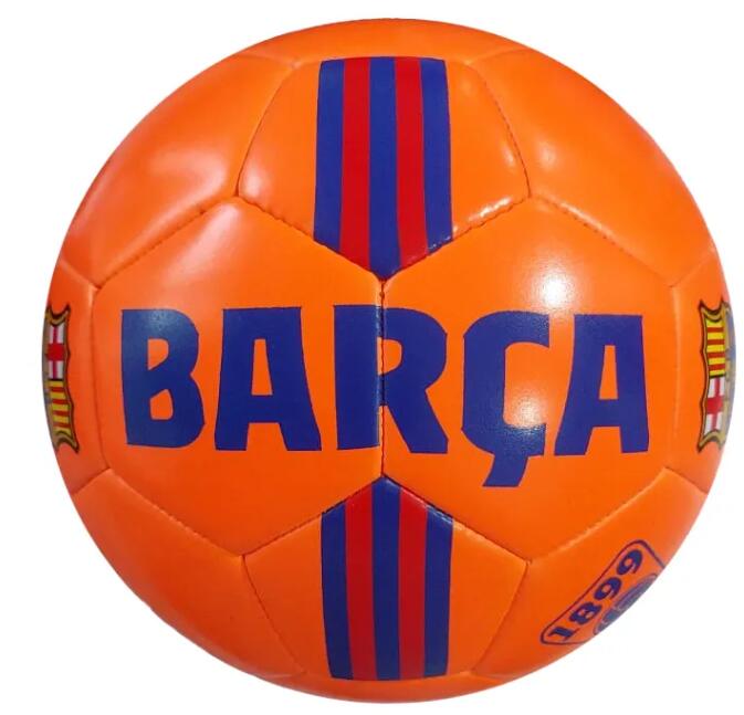 Balón Fútbol FC Barcelona Naranja Fluor Talla 5- JBB1022