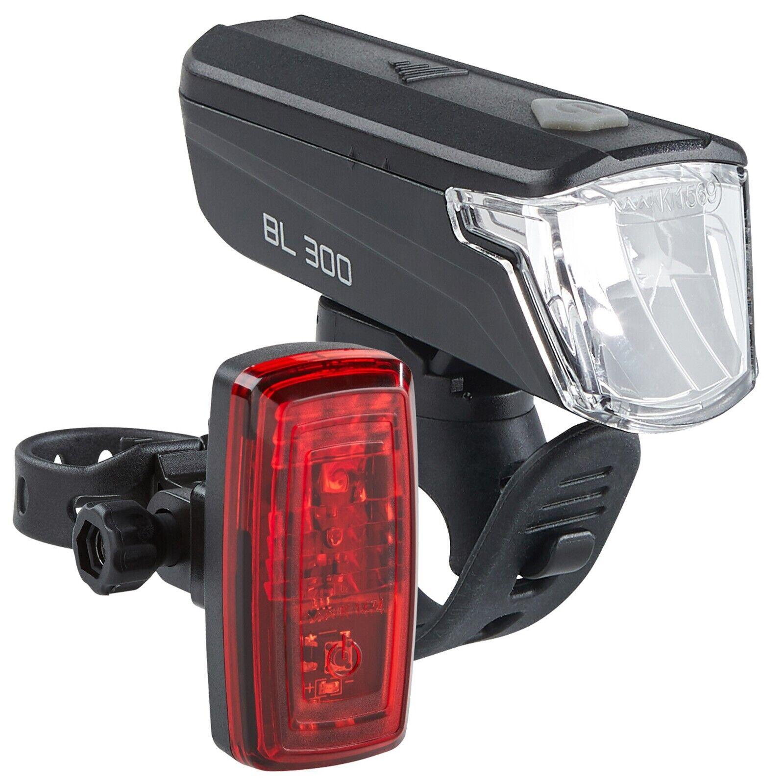 Büchel BL 300 zestaw lamp LED na baterie, dopuszczone do użytku zgodnie z niemieckim prawem o ruchu drogowym, 30/15 luksów, czarne, 5124509