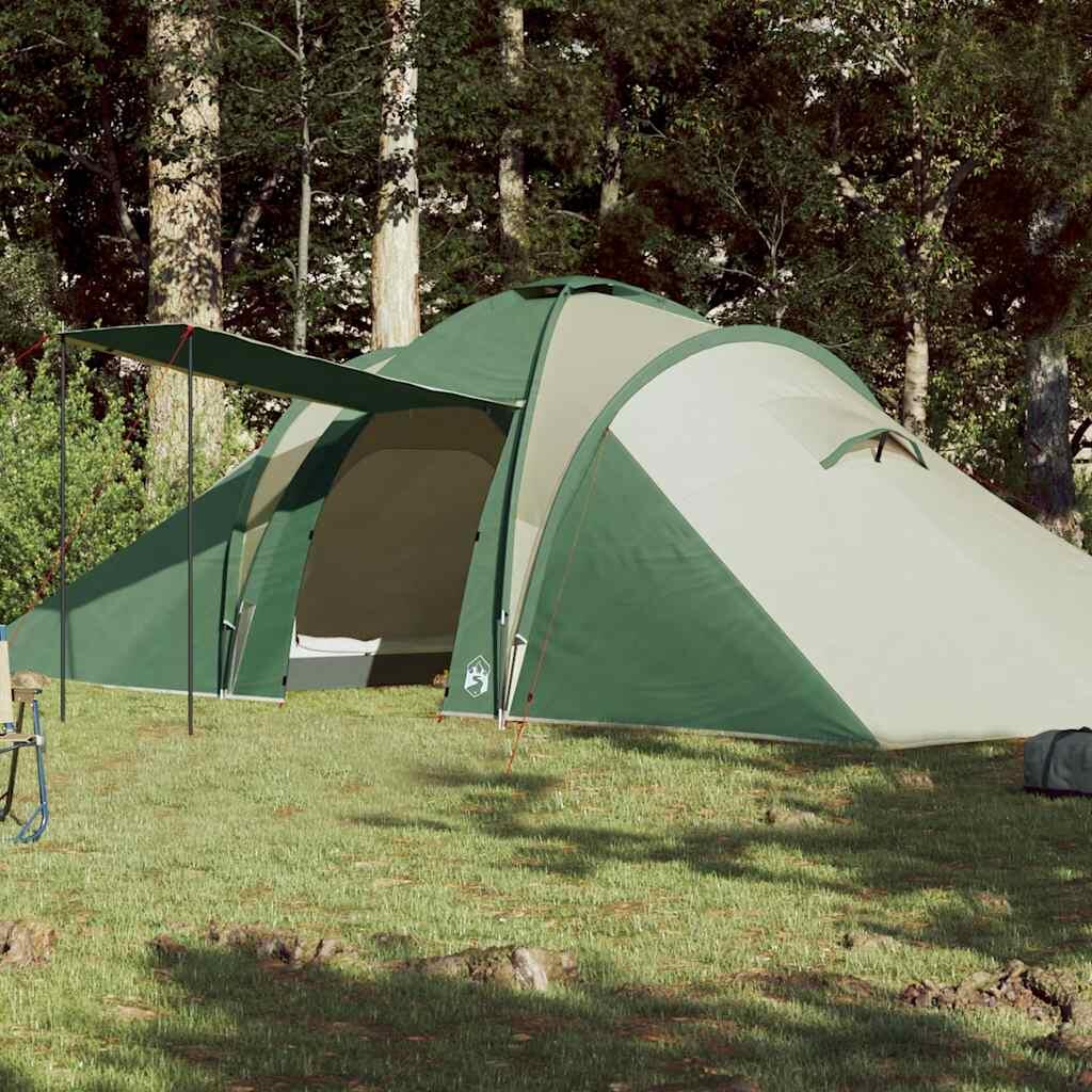vidaXL Namiot kempingowy, 6-os., zielony, 576x238x193 cm, tafta 185T