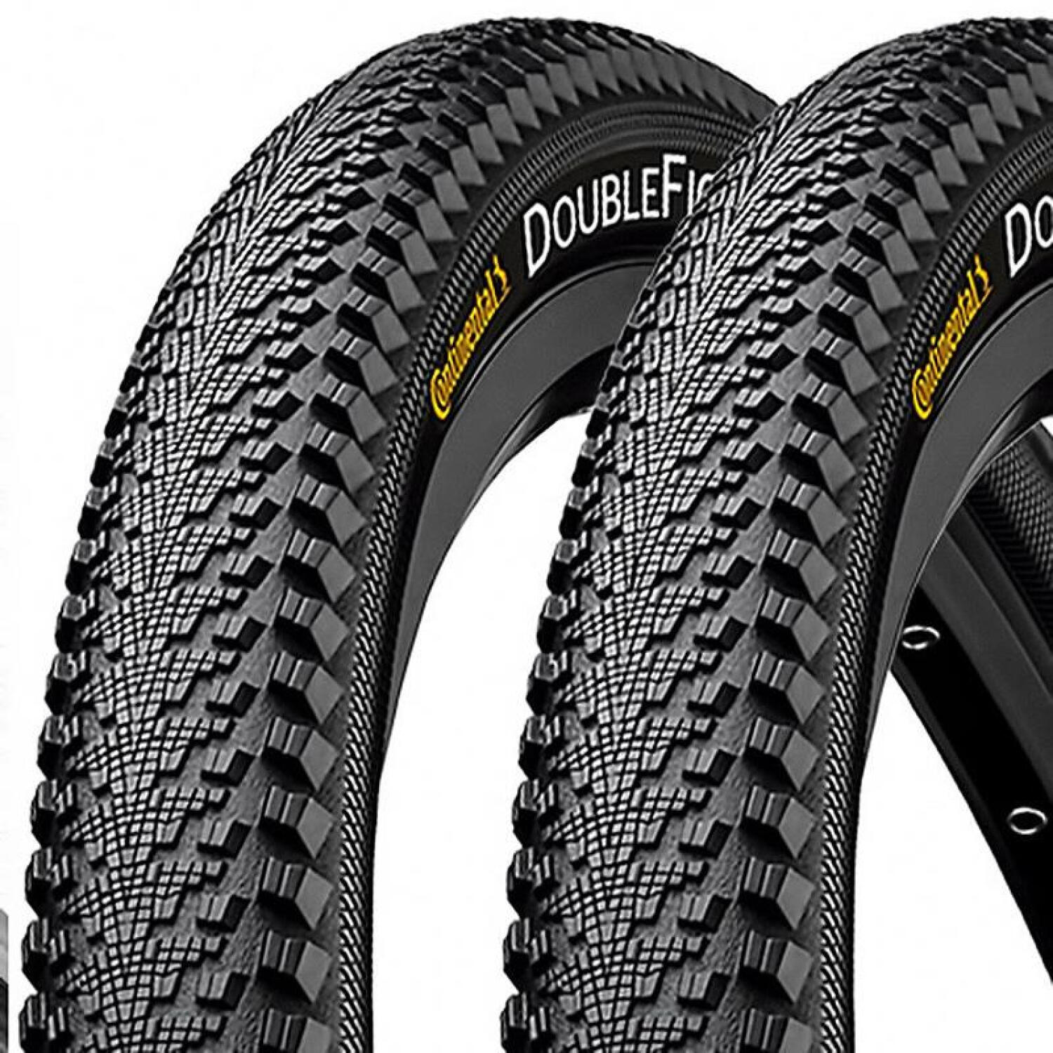 Continental Opona rowerowa drut double fighter iii czarny