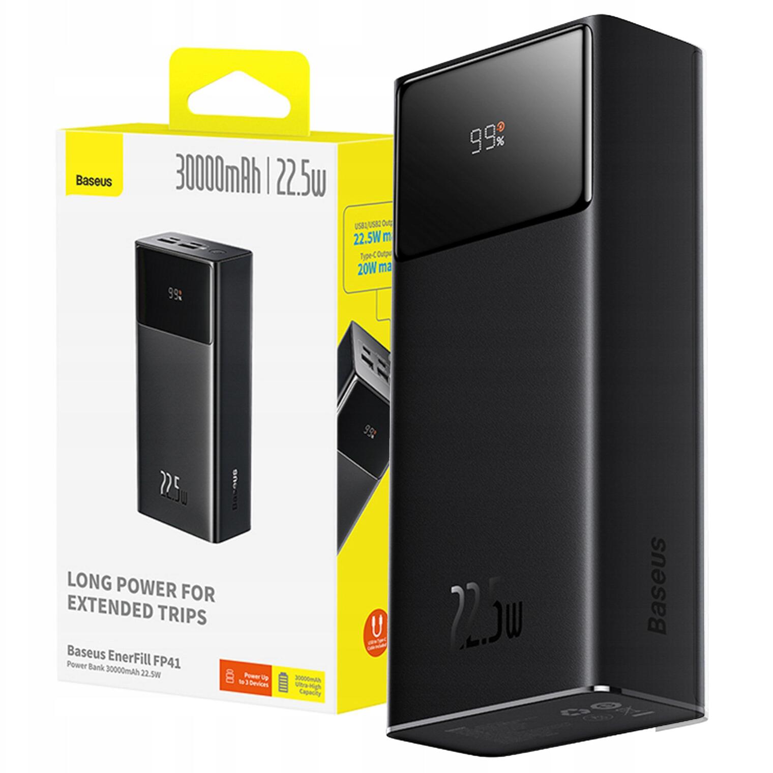 Baseus EnerFill FP41 30000mAh 22.5W Czarny