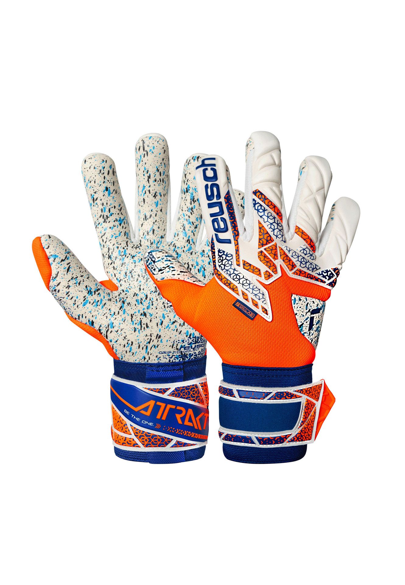 Rękawice bramkarskie Reusch Attrakt Fusion shocking orange/energize blue