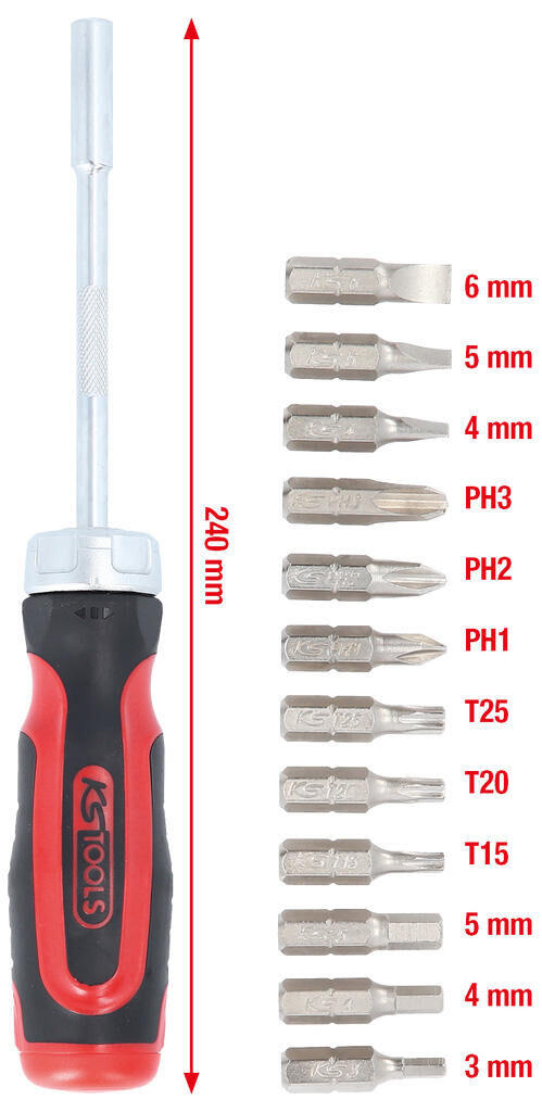 Sourcing Screwdriver with bits KS TOOLS 1/4