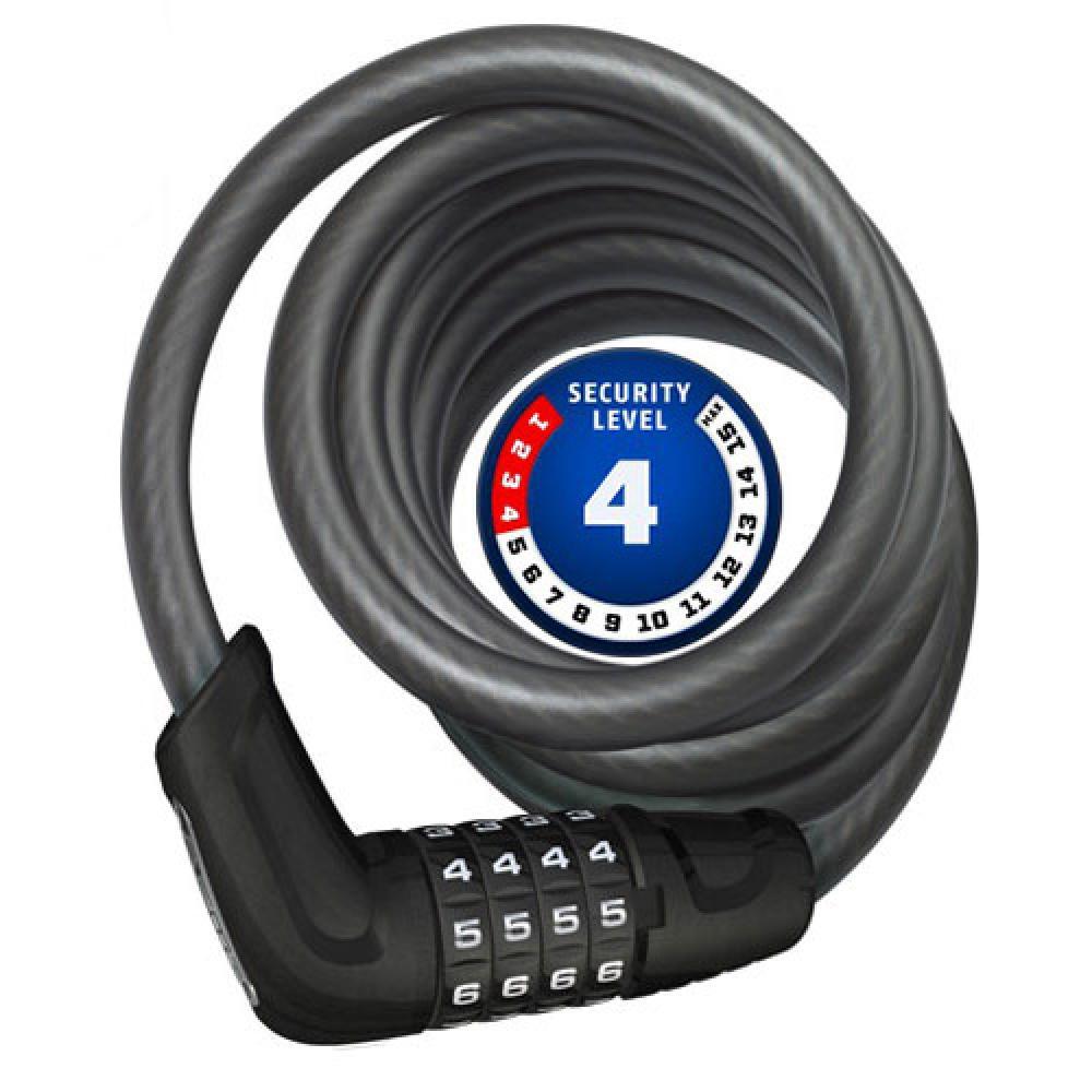 Abus zapięcie rowerowe 6512 °C/180/12 BK, Black, One Size, 13415 9 13415-9