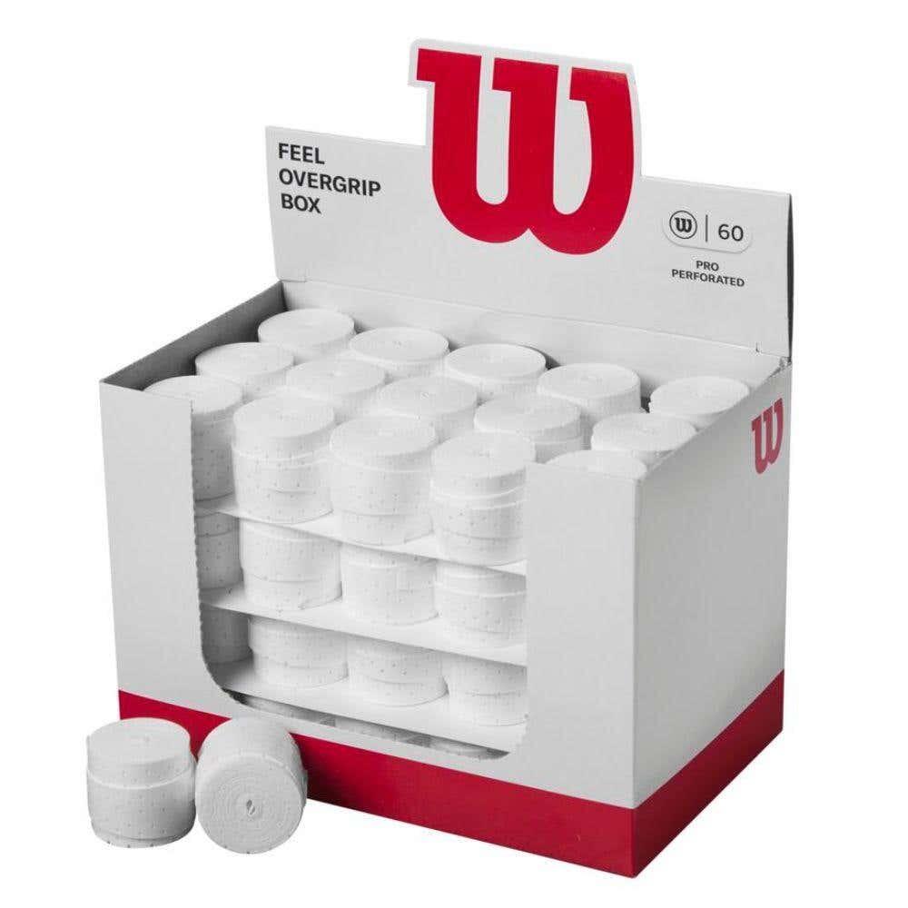 Górna owijka Wilson  Pro Overgrip Perforated White (60 Pack)