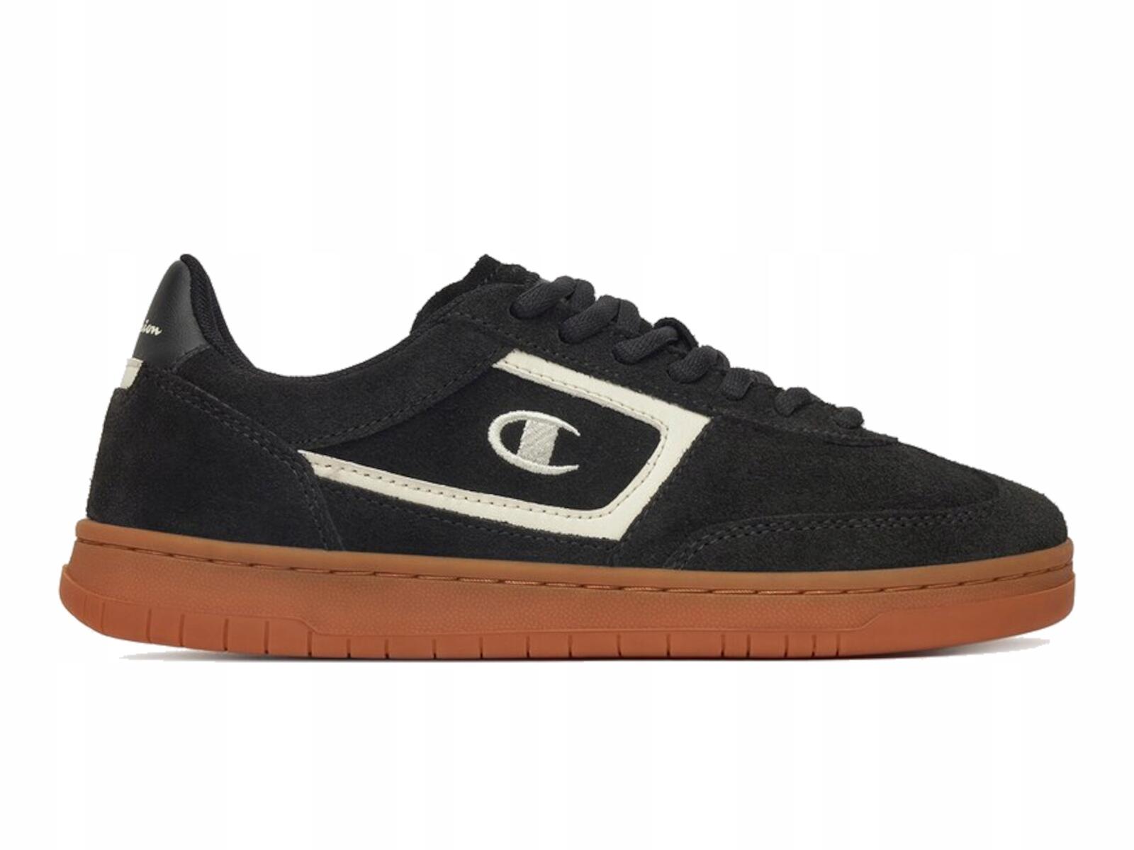 BUTY damskie CHAMPION S11759-KK006 stylowe czarne trampki skóra 36