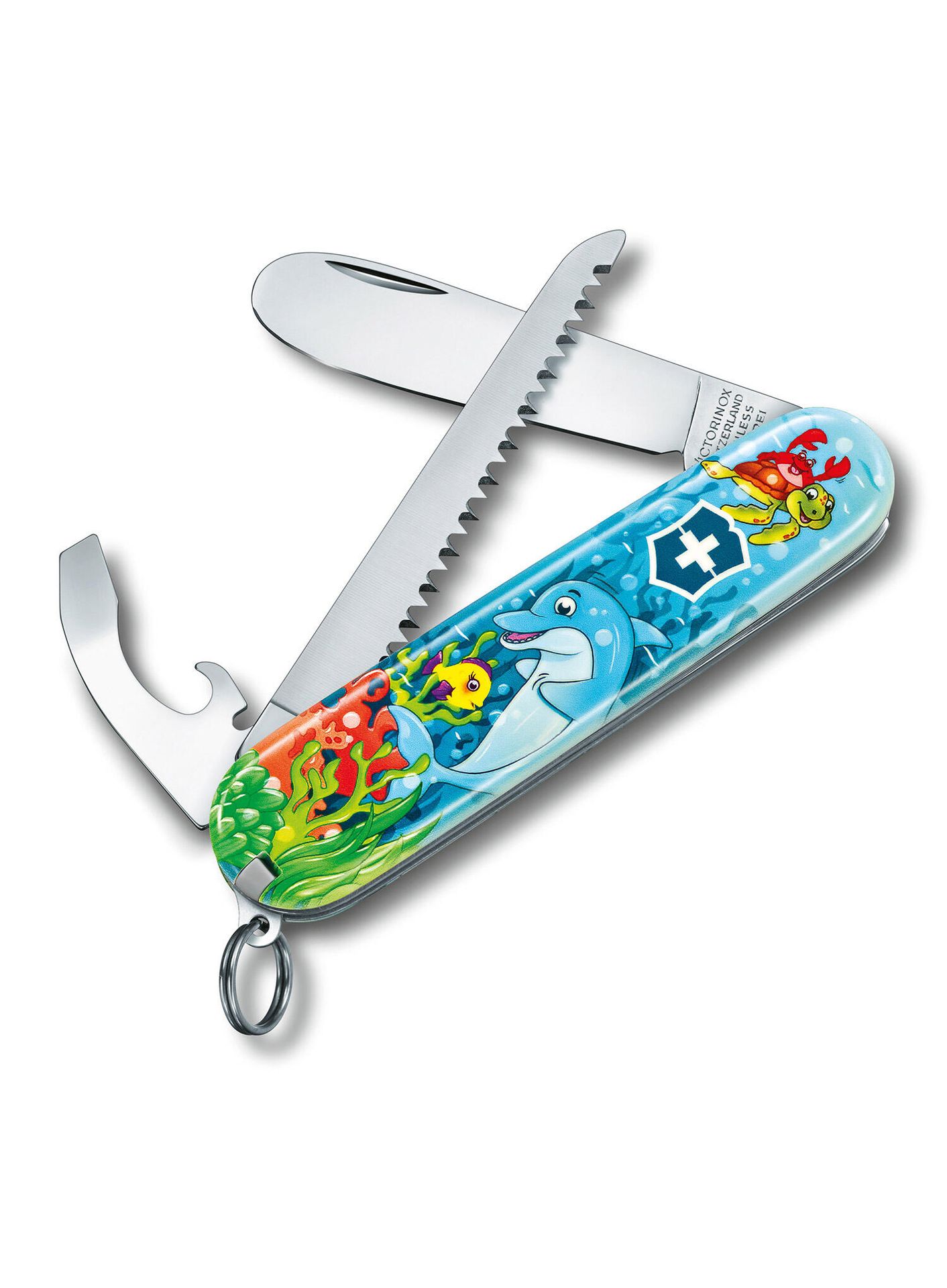 Victorinox Zestaw dla dzieci scyzoryk My First zwierzęca edycja DELFIN Skip 0.2373.E1 0.2373.E1
