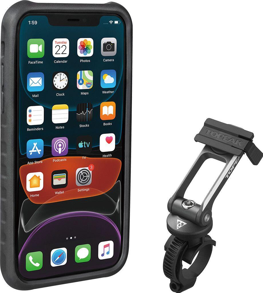 Topeak RideCare etui na smartfon iPhone 11, uniseks, czarno-szary, z uchwytem 15800602