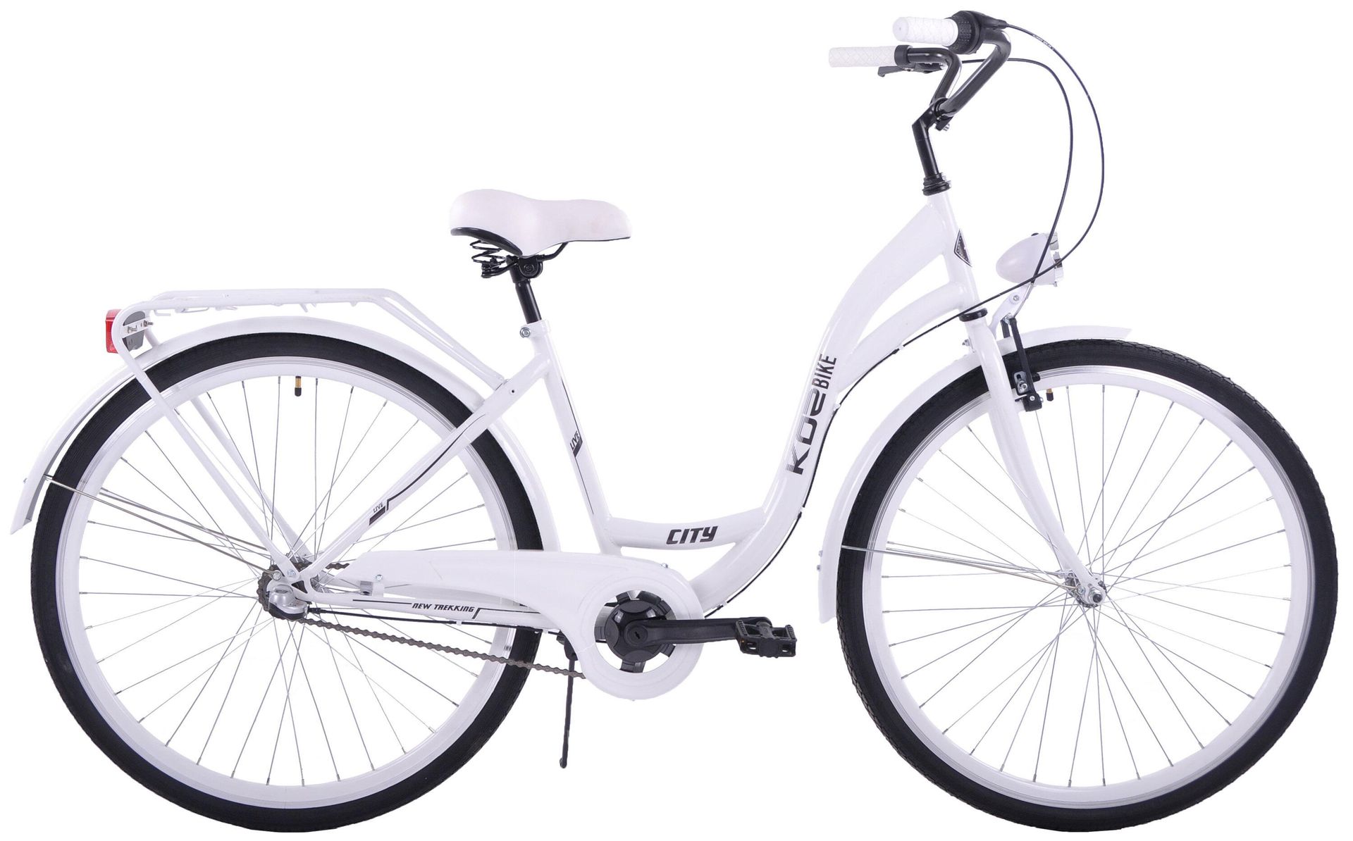 Kozbike K25 Rower miejski damski 28 biały 3 biegi