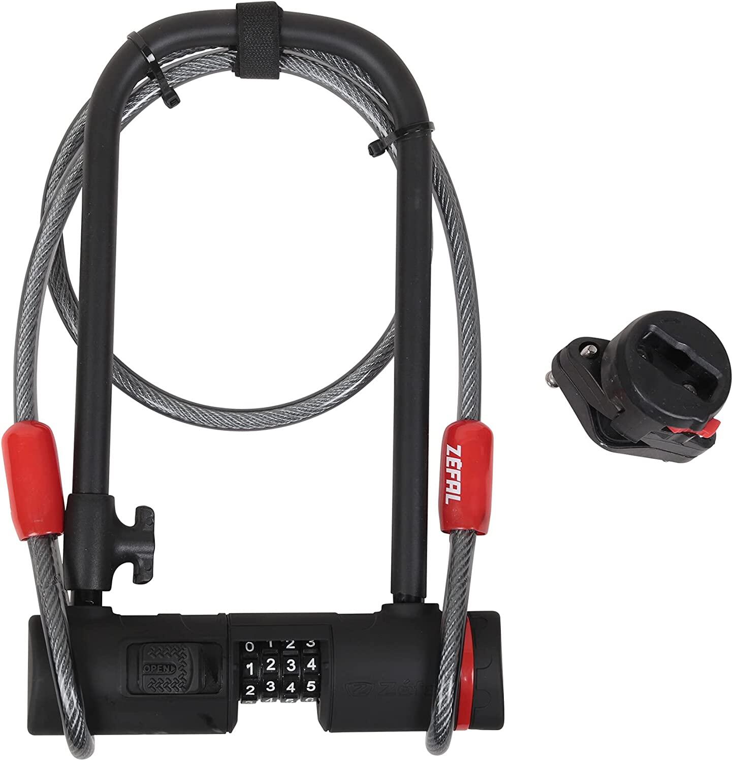 ZEFAL pompka na zamek pałąkowy + zapięcie do kabli K-traz U13 Cable Code, czarny ZL344
