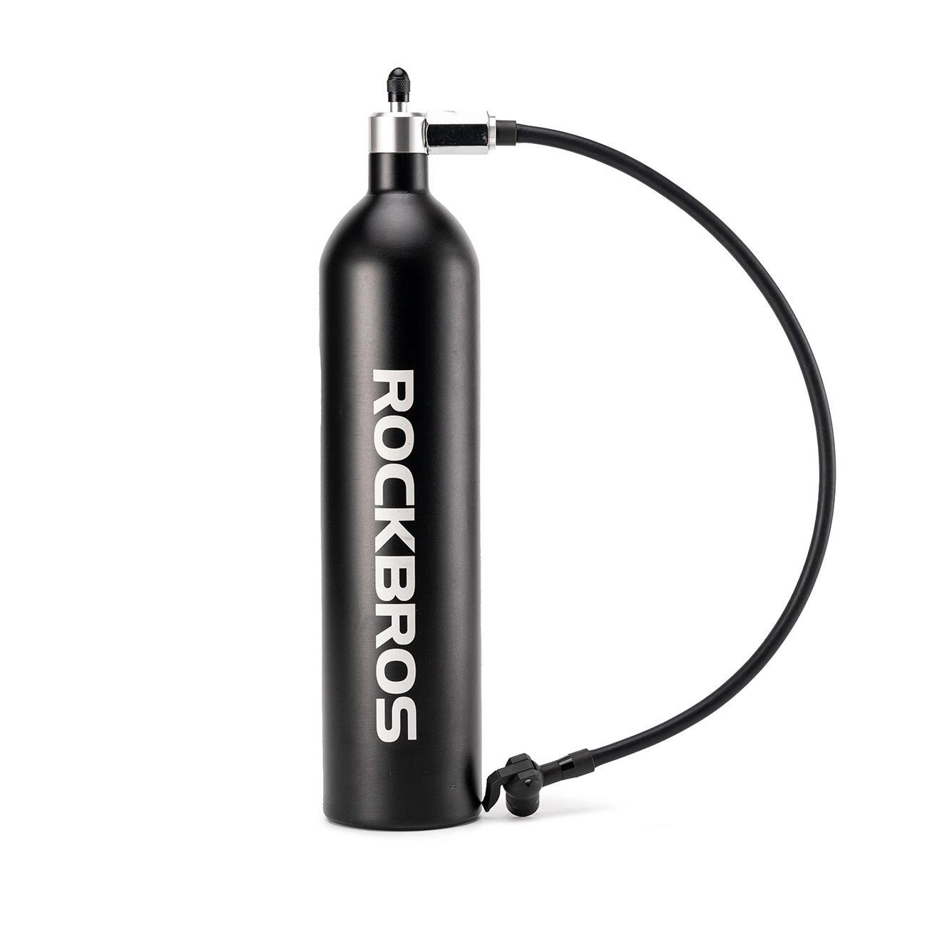 Zbiornik ciśnieniowy Rockbros do pompowania opon bezdętkowych tubeless 200 PSI 1.2l - czarny