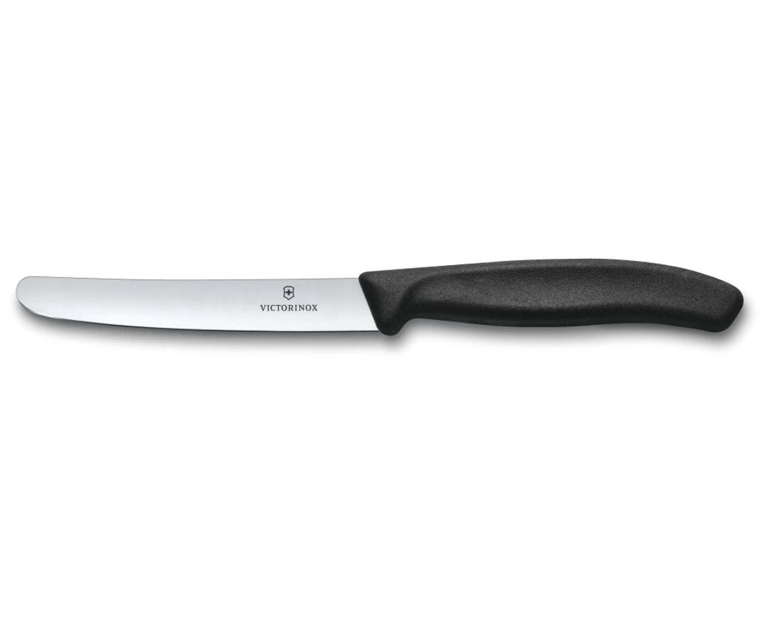 Nóż do warzyw gładki zaokrąglony 11 cm czarny – Victorinox