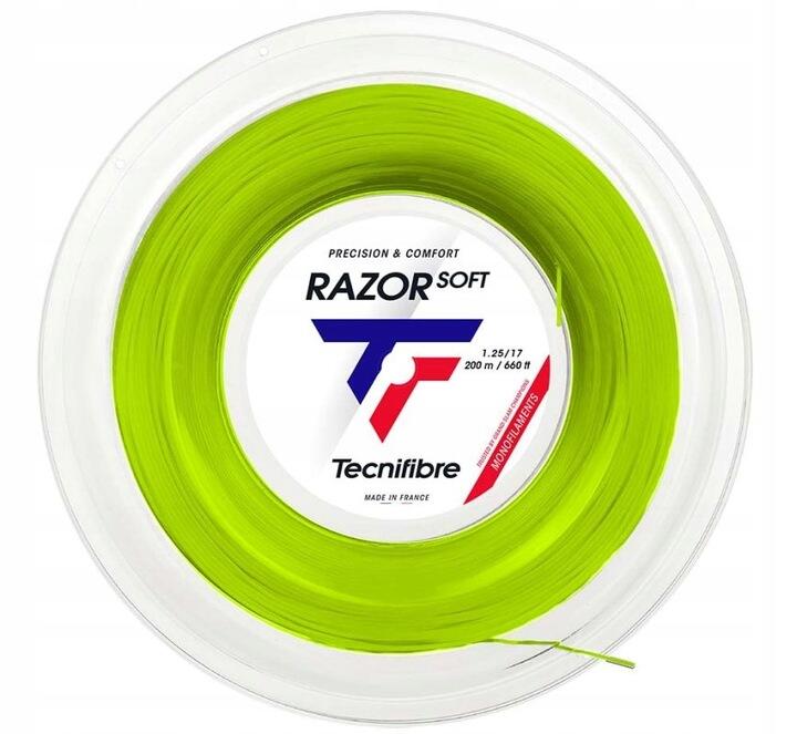 Naciąg tenisowy Tecnifibre Razor Code Soft Lime 200 m 1,20 mm