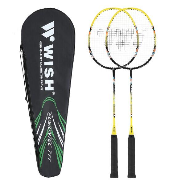 Wish RAKIETA DO BADMINTONA ZESTAW FUSIONTEC 777K LIMON-CZERW 2SZT + LOTKI 3 SZT ZADZWOŃ 600-555-801 ! 14-20-070