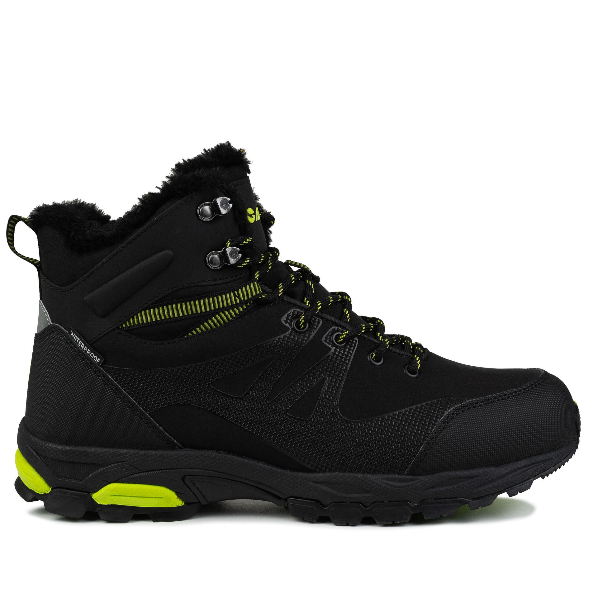 Buty zimowe Hi Tec BLACK LIME JACKDAW WP INSULATED WODOODPORNE OCIEPLANE