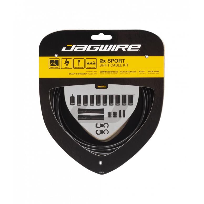 Jagwire Jagwire 2X Sport Shift Linka przerzutki - zestaw do Shimano/SRAM, black 2020 Linki przerzutki i pancerze