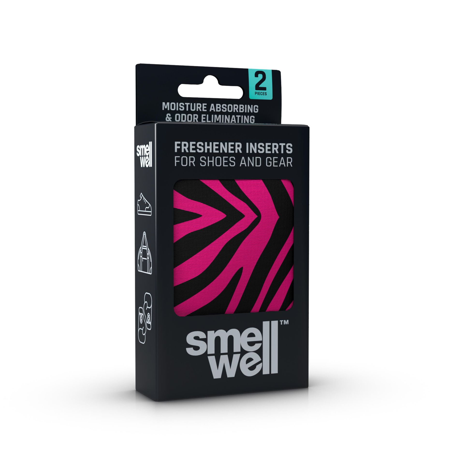SmellWell SmellWell Active Wkładki odświeżające do obuwia i sprzętu, pink zebra  2021 Środki do impregnacji obuwia KRSWZP