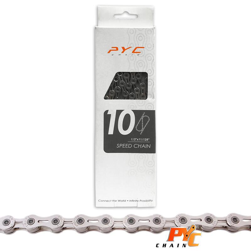 PYC łańcuch premium 10 biegów 116 ogniw Chrome Harden Tech