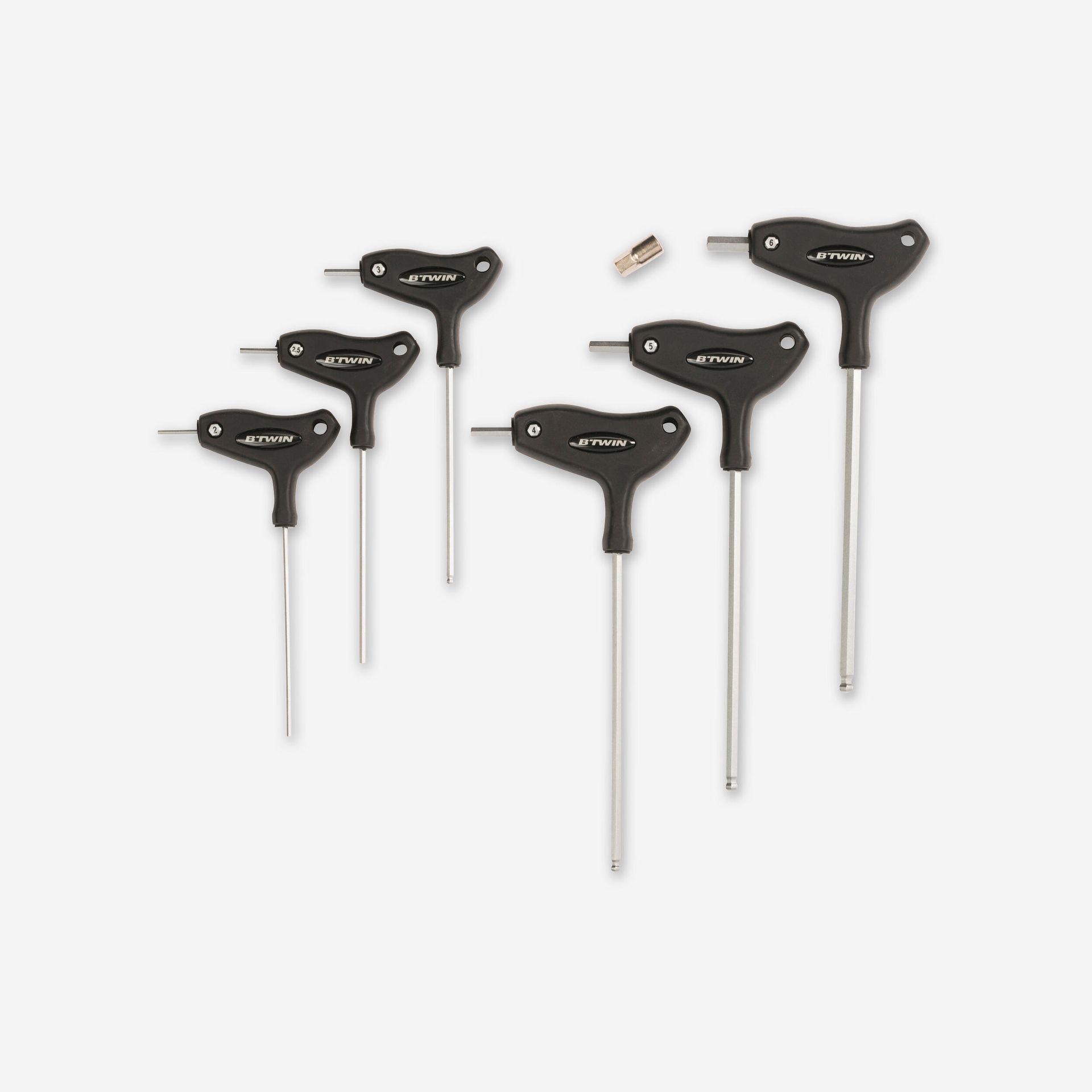 Zestaw 6 kluczy imbusowych + adapter 8 mm Decathlon