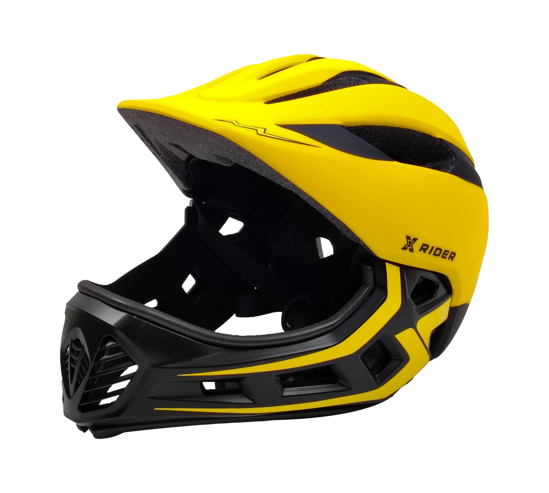 Kask rowerowy dziecięcy Full Face Szczękowy Xrider Bezpieczny