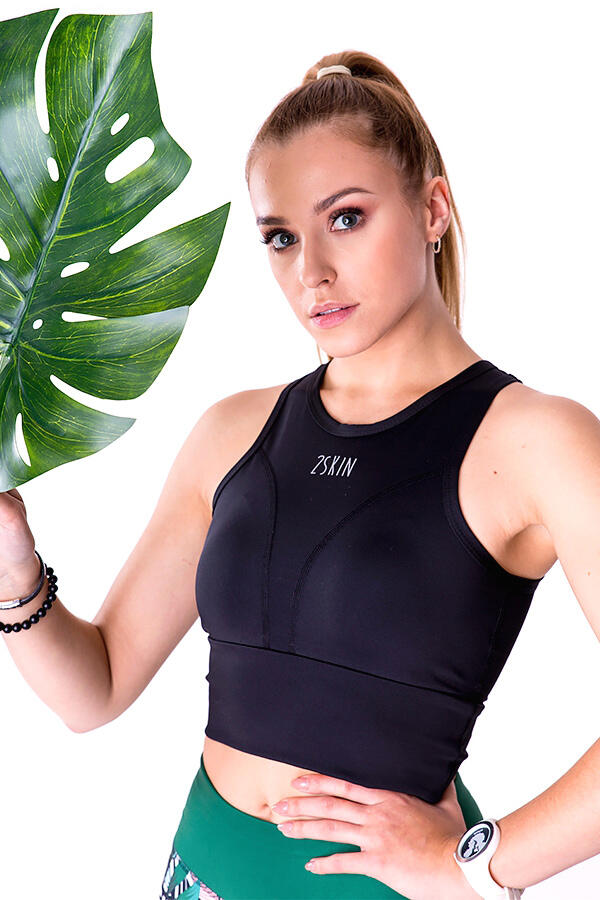 Stanik sportowy damski 2skin QUEEN BLACK