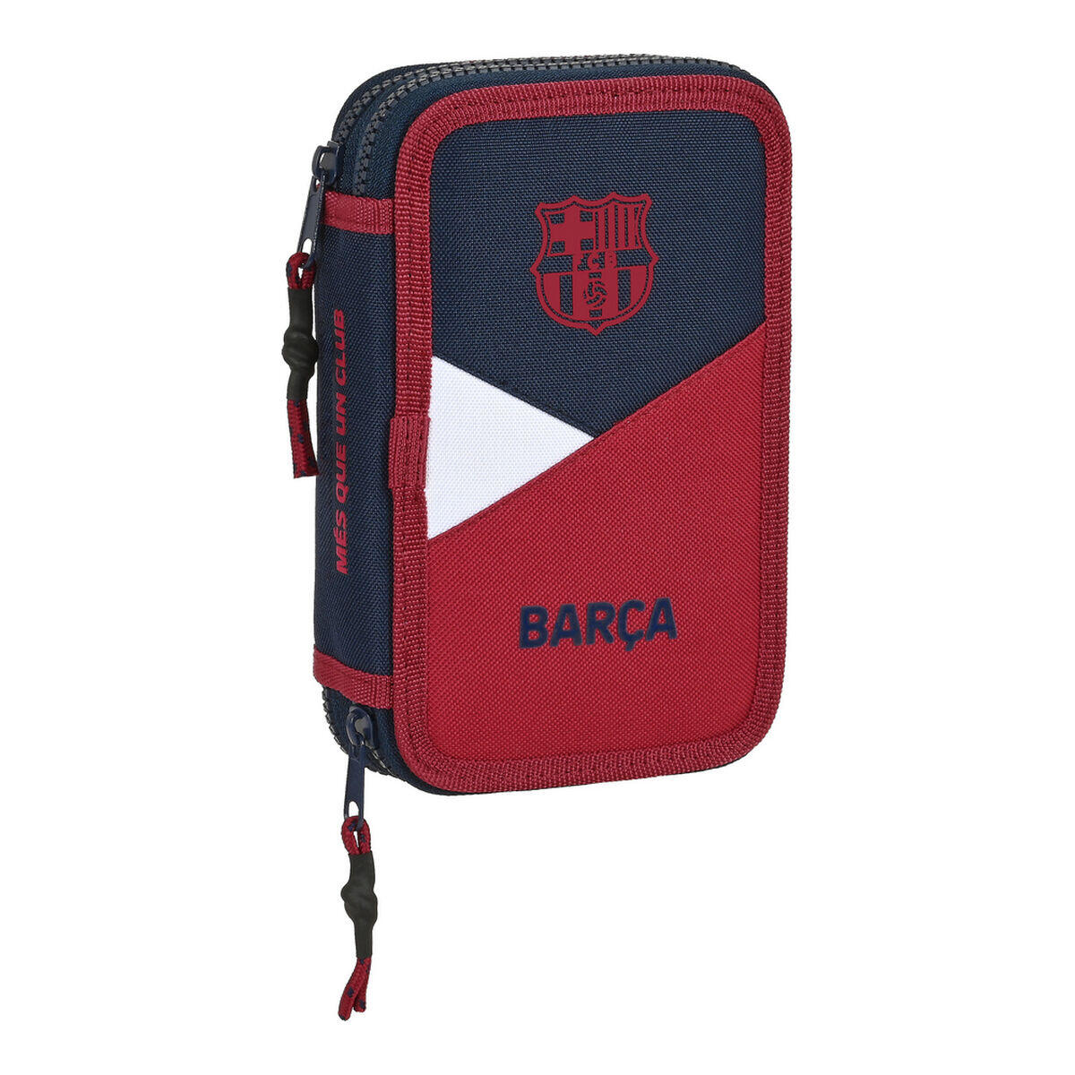 Piórnik Podwójny F.C. Barcelona Corporativa Niebieski Kasztanowy 12.5 x 19.5 x 4 cm (28 Części)