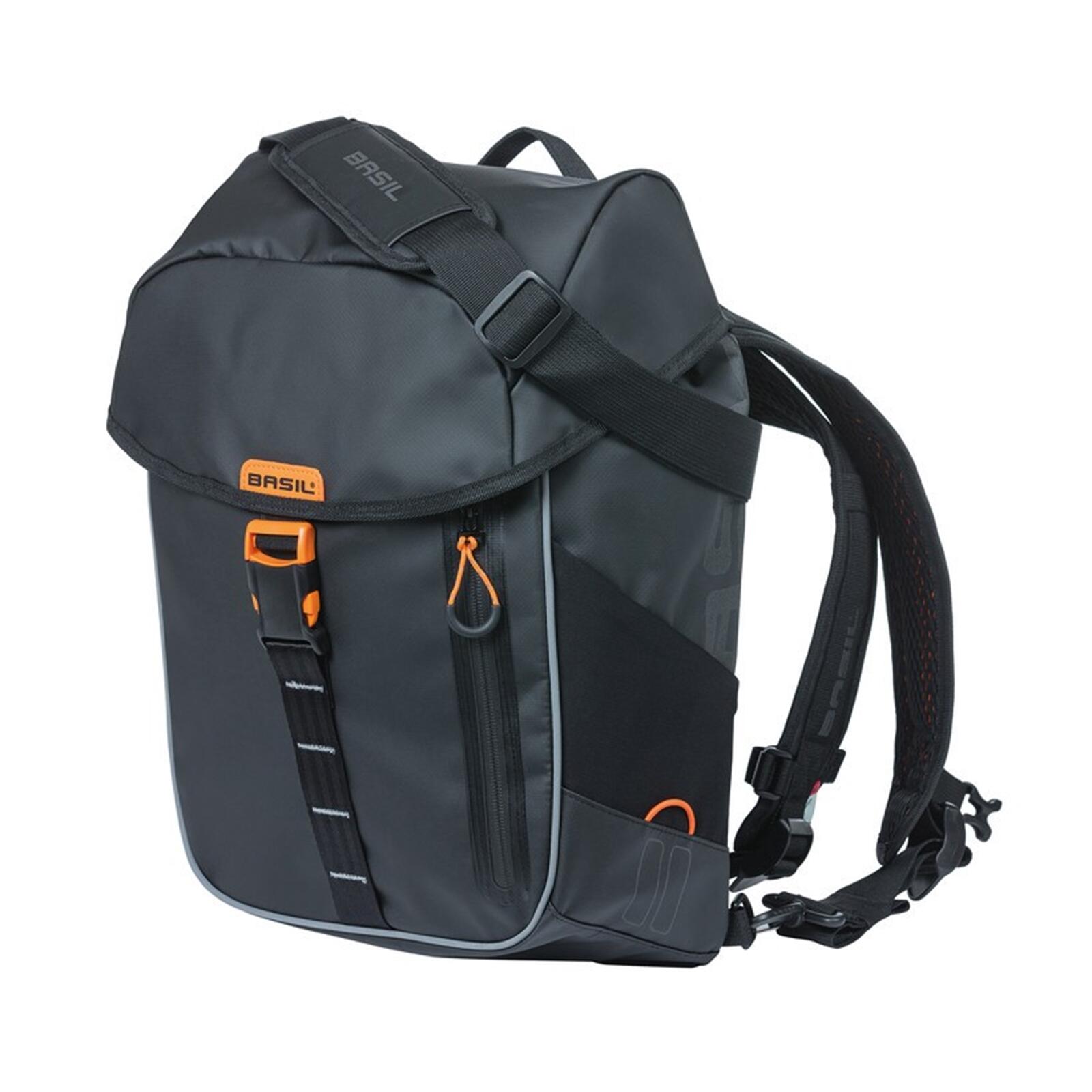 Basil Miles Tarpaulin Bicycle Daypack Nordlicht 17l, black 2021 Sakwy 18113