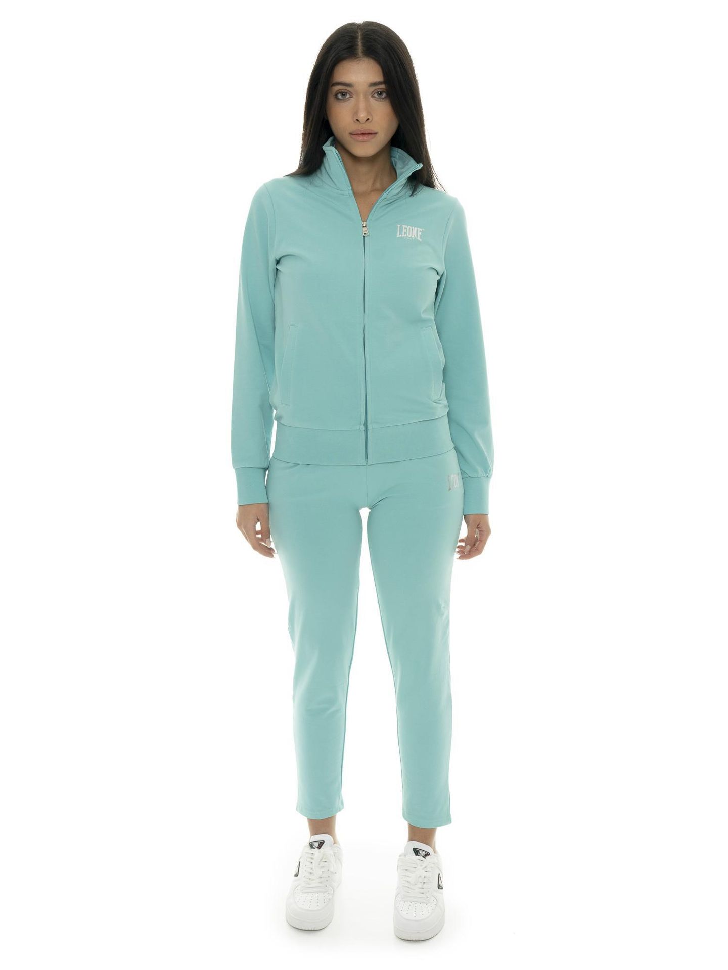 Dres damski Leone 1947 Apparel Summer Bright z kołnierzem i zamkiem z bawełny