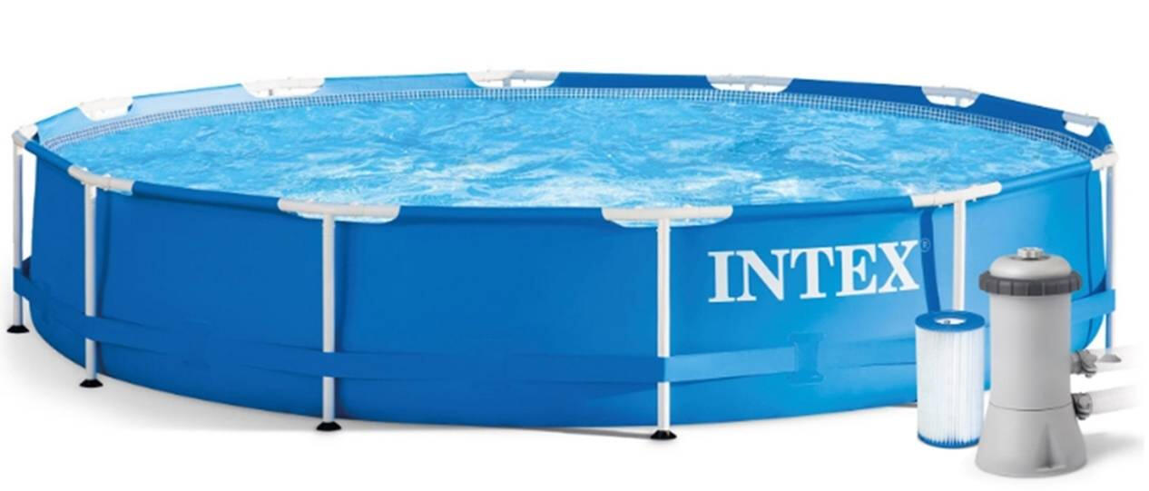 Intex BASEN OGRODOWY STELAŻOWY Z POMPĄ 366 CM 28212ND