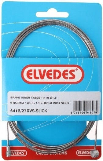 Linka hamulcowa 1x19 slick ze stali nierdzewnej ø1,5mm v-head ø5,5x10 i t Elvede