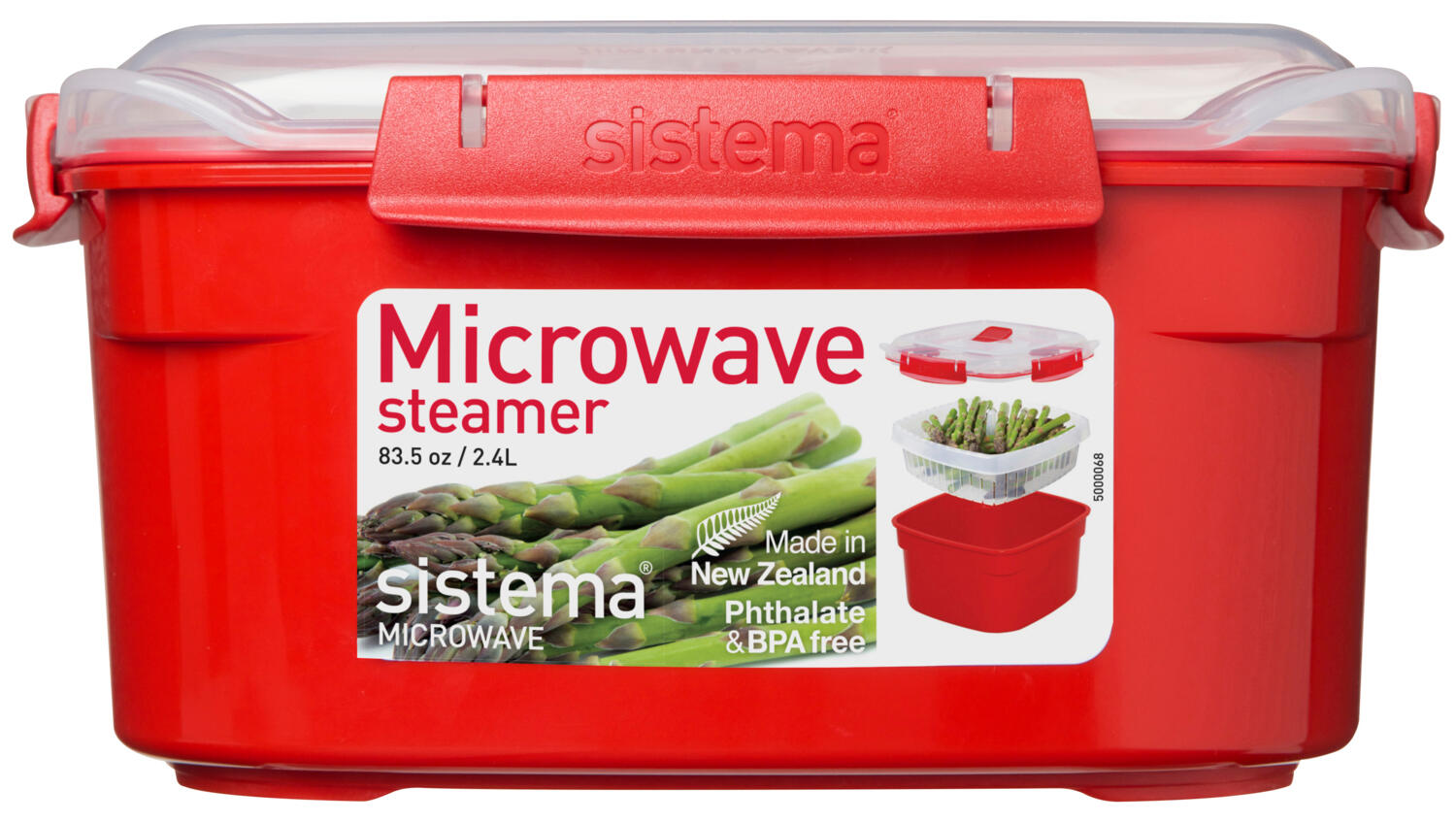 Sistema Parowar do mikrofalówki czerwony